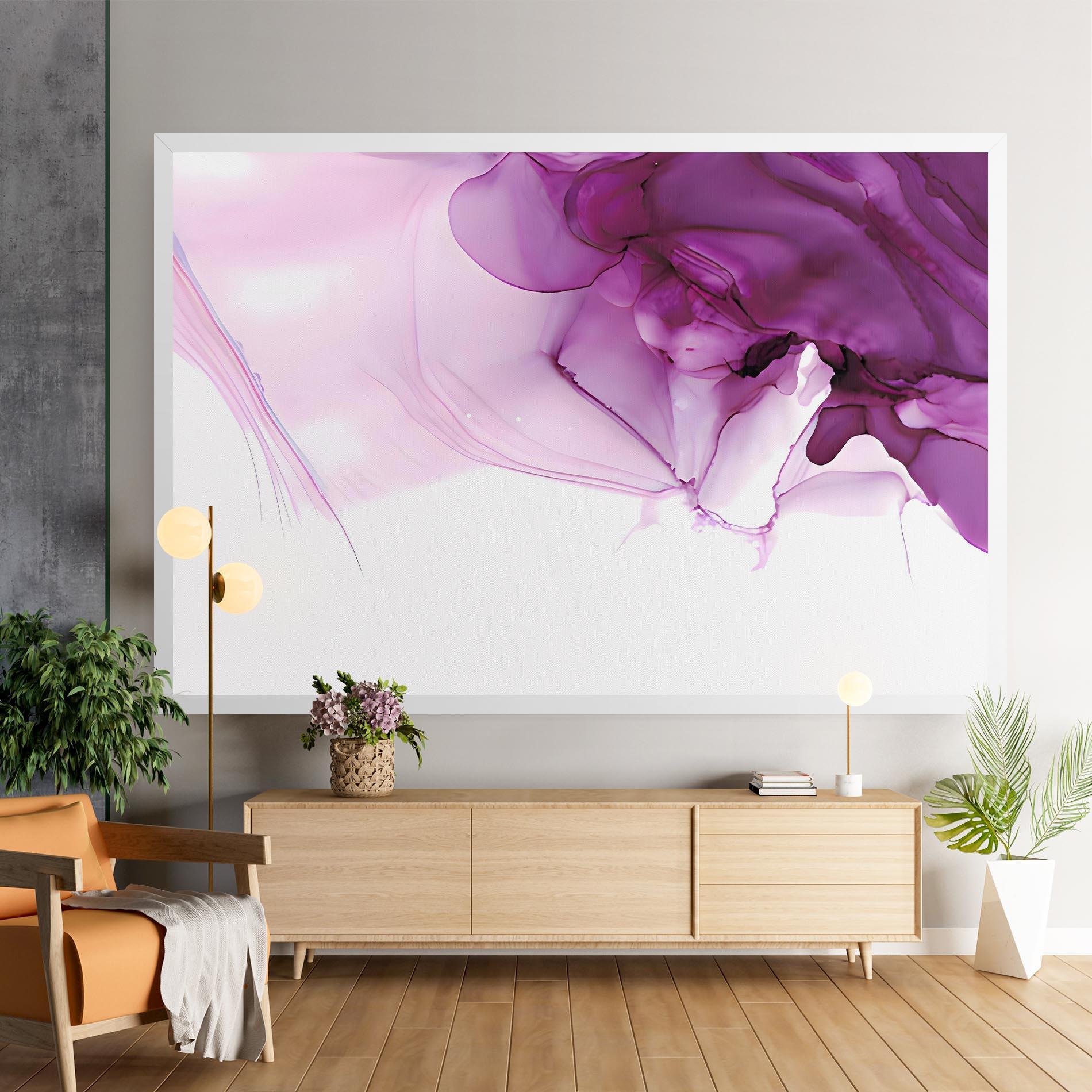 Tablou Canvas Purple Ink Marble mockup 9