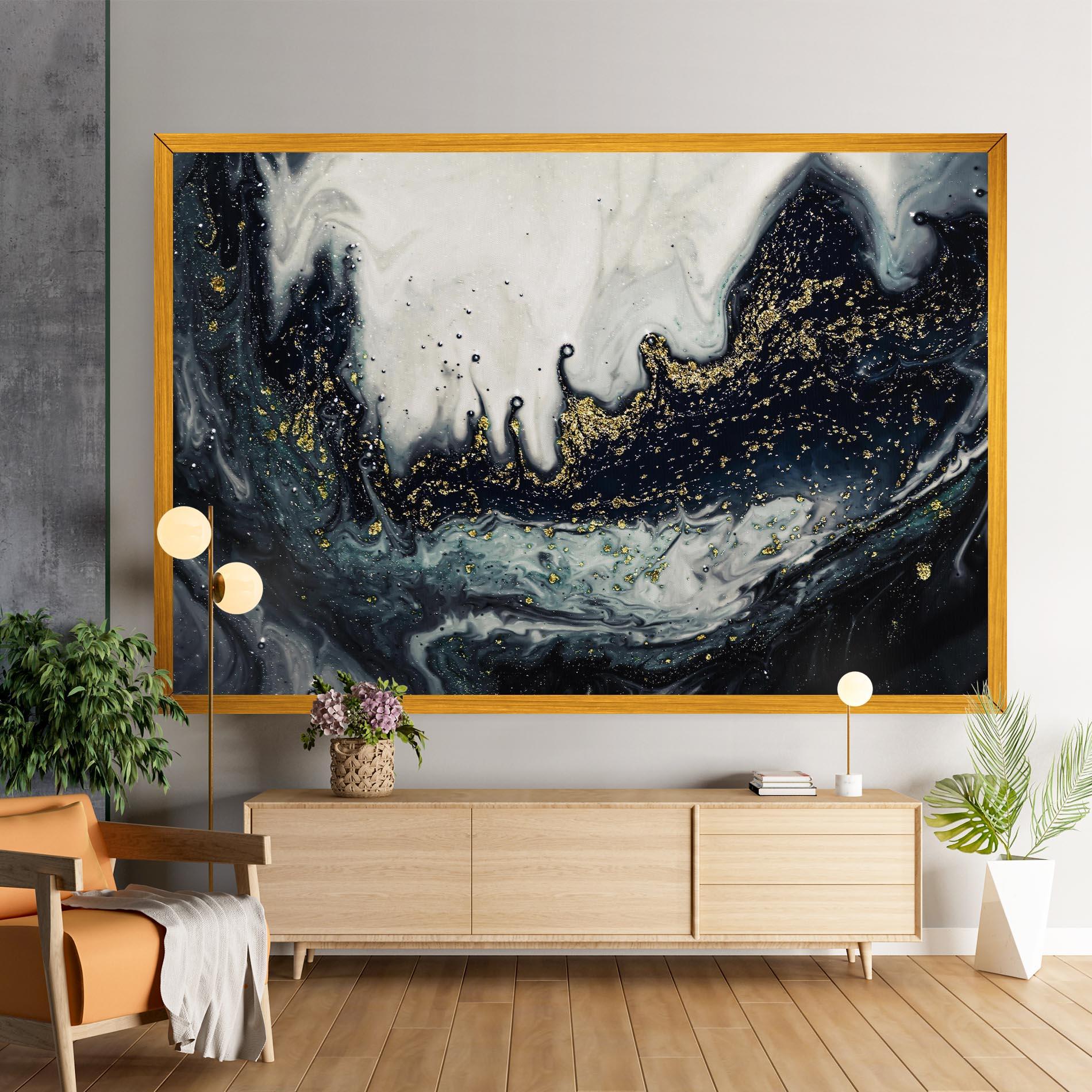 Tablou Canvas Abstract Black mockup 9