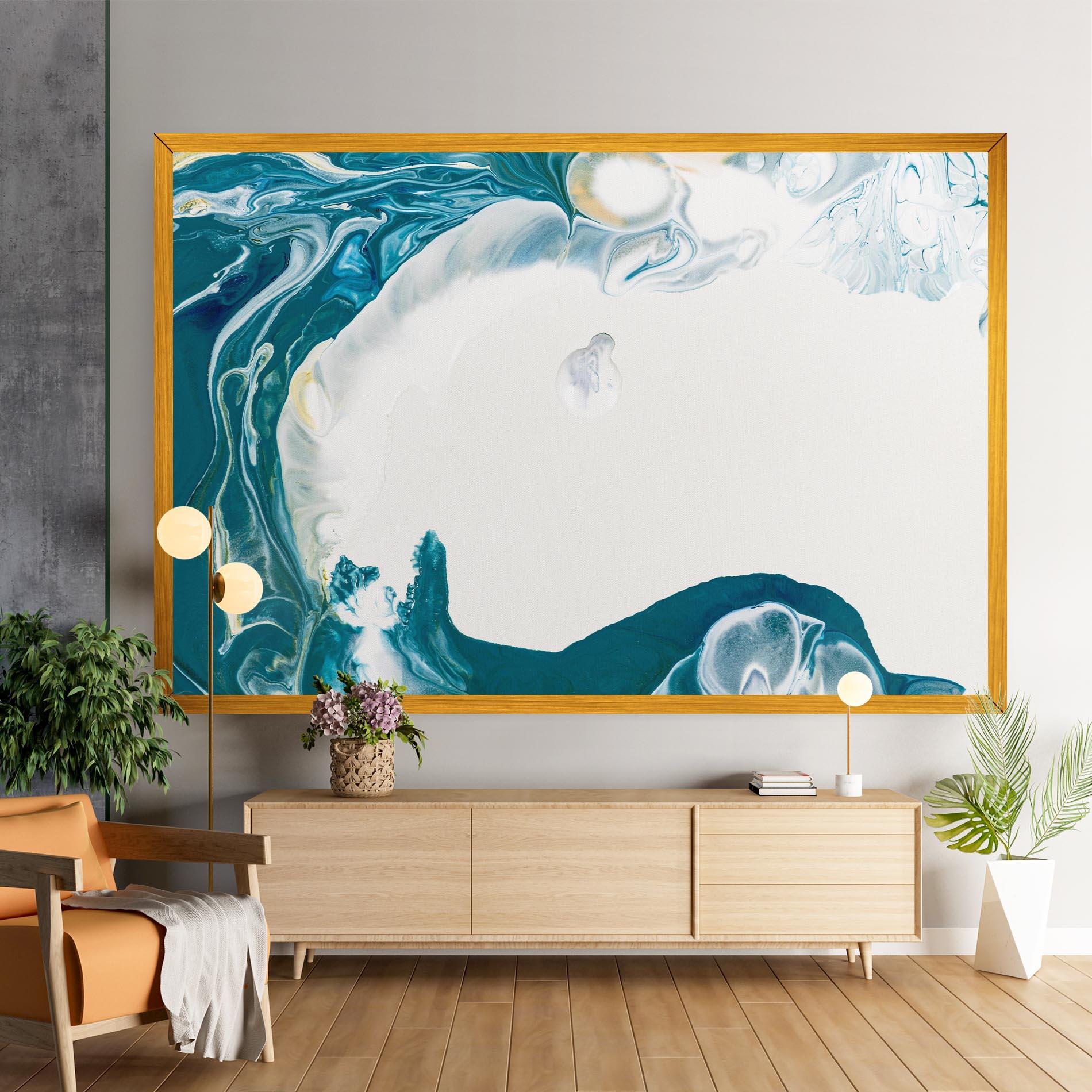 Tablou Canvas Beautiful Blue Paiting mockup 9