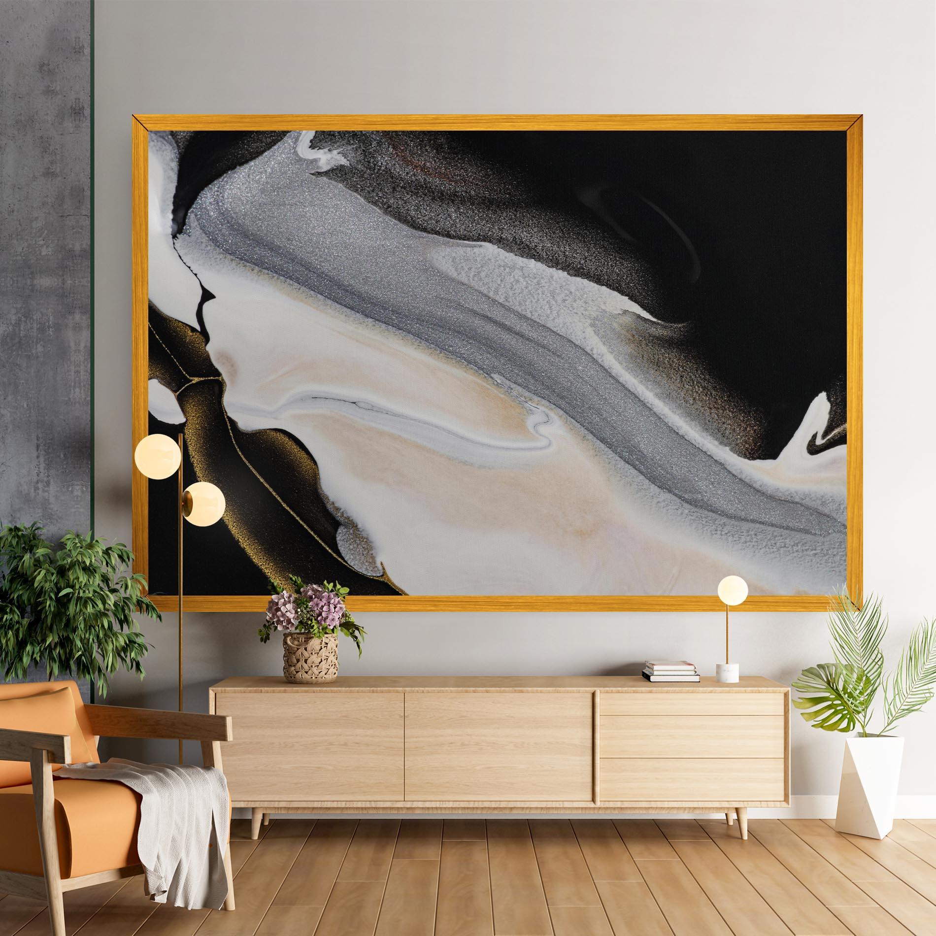 Tablou Canvas Black Light Grey mockup 9