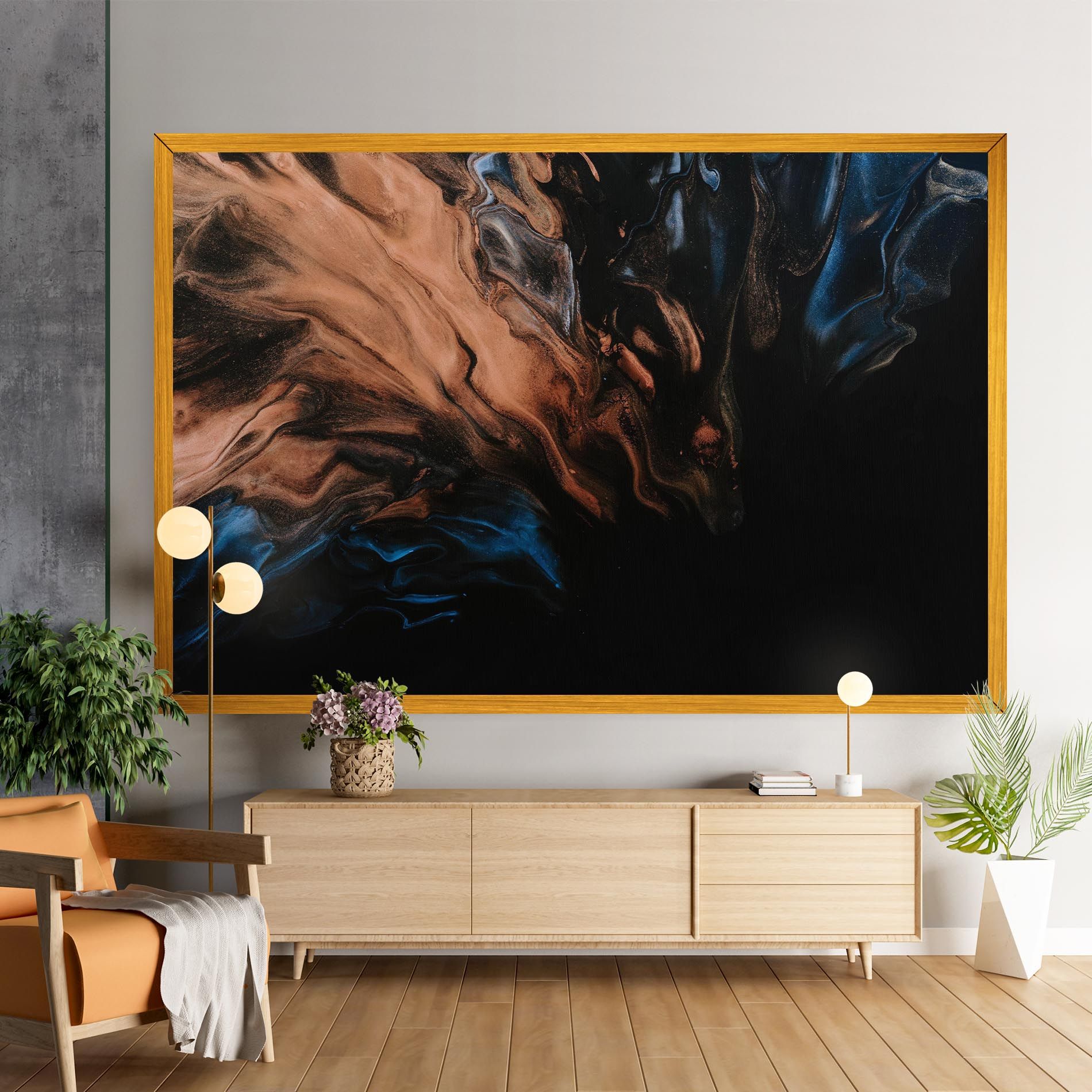Dark Flame Abstract mockup 9