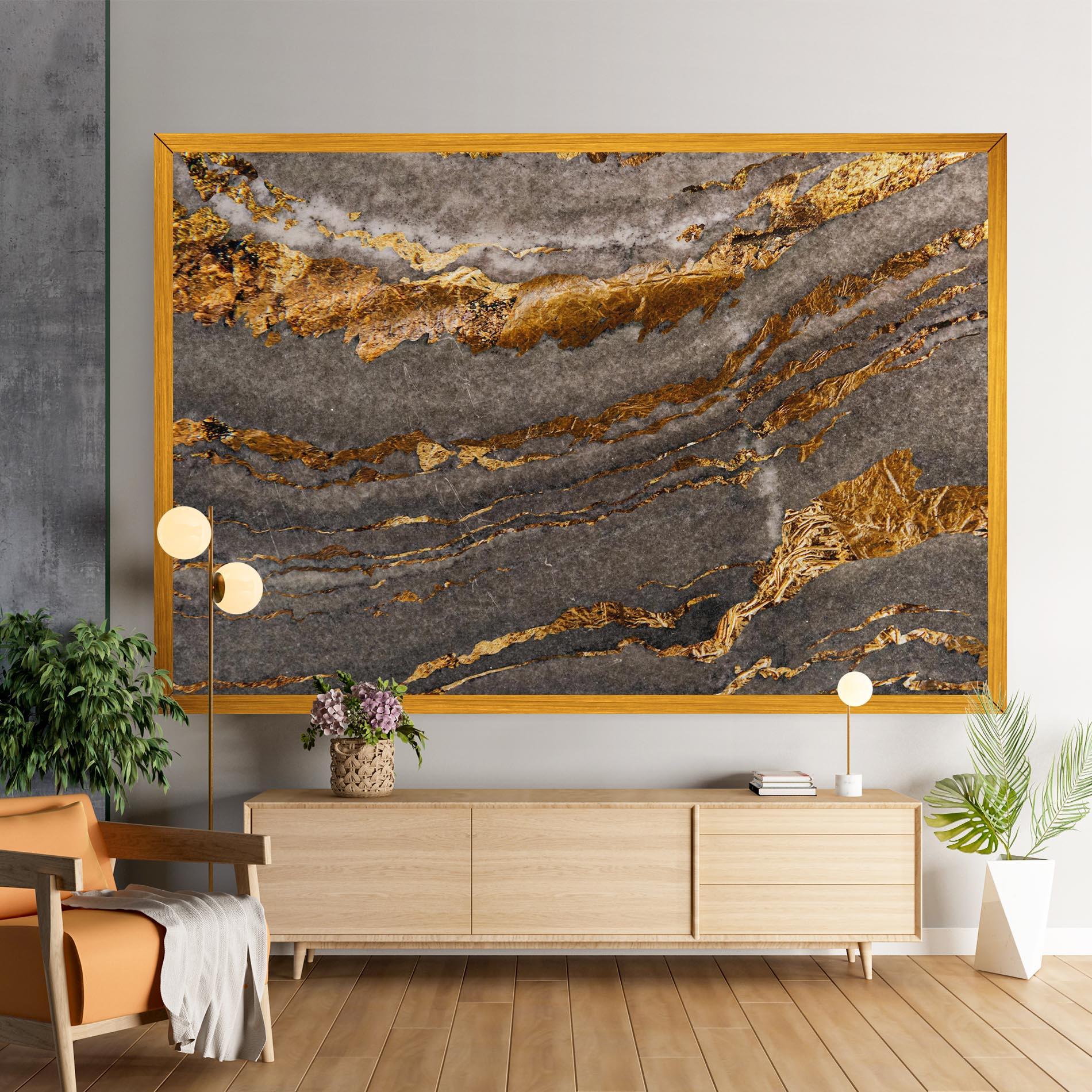 Tablou Canvas Gold Paper Marble mockup 9