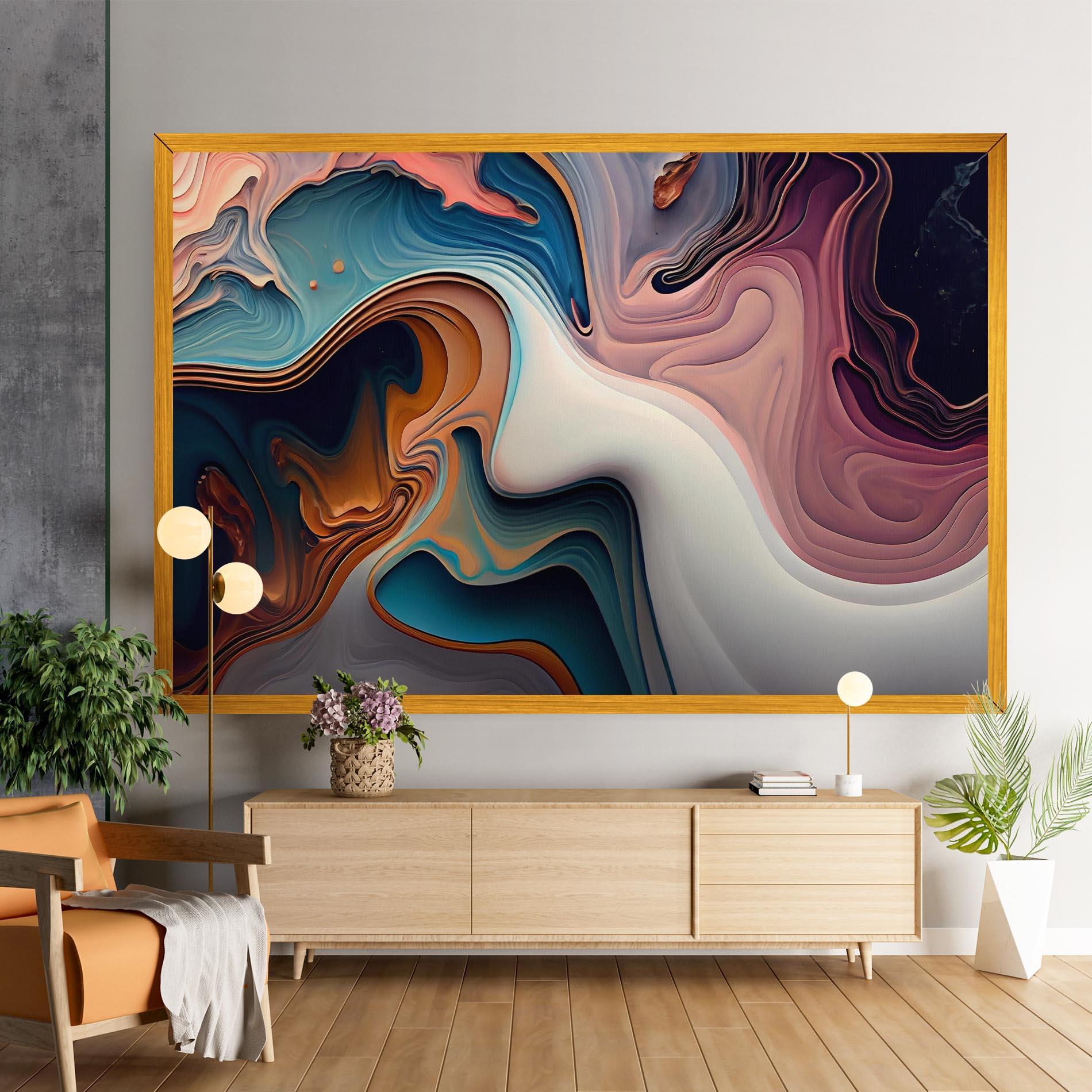 Tablou Canvas Mixed Colors Marble mockup 9