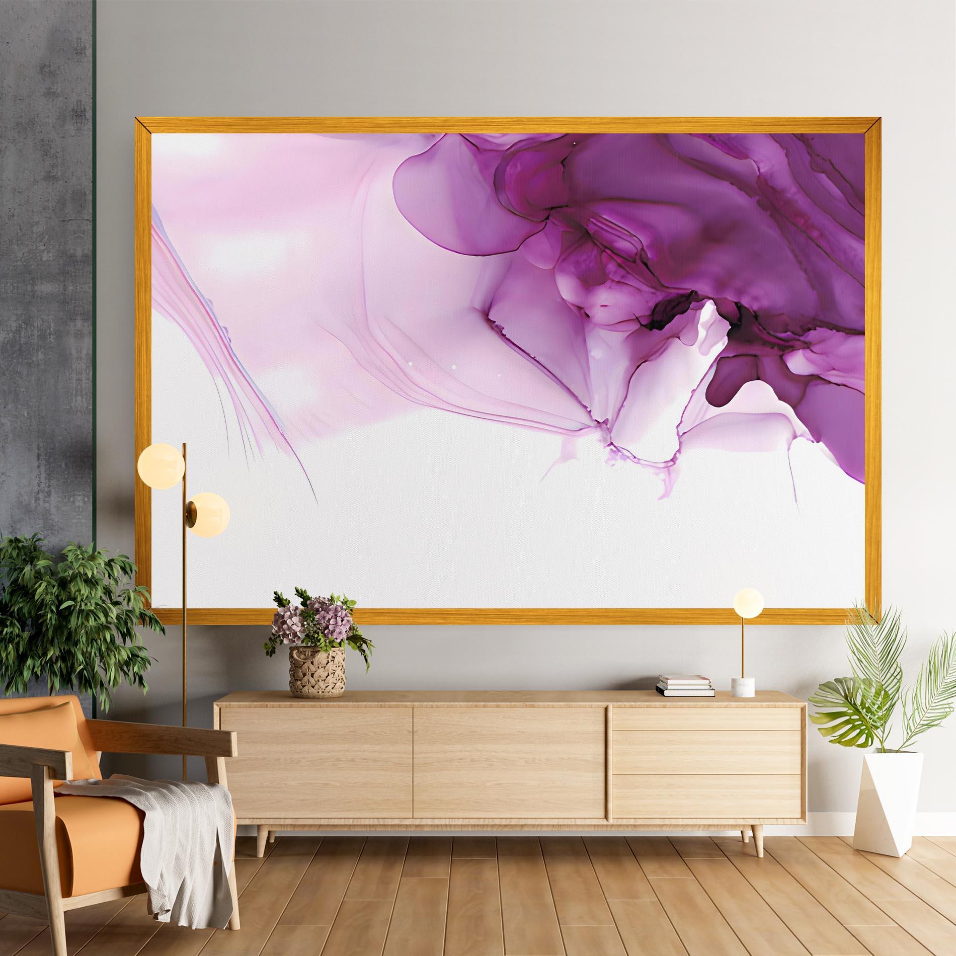 Tablou Canvas Purple Ink Marble mockup 9