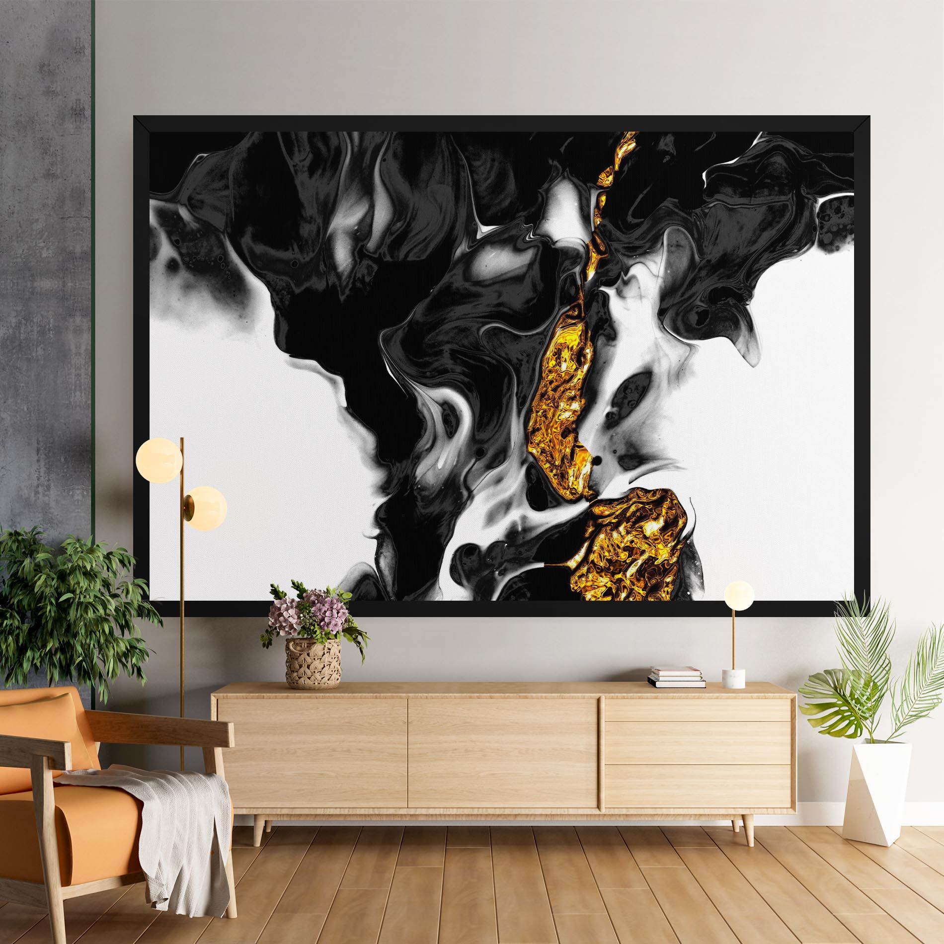 Abstract Black And Gold mockup 9