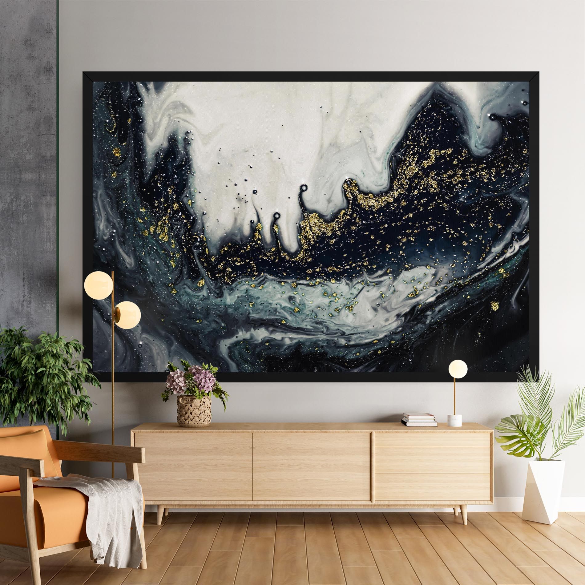 Abstract Black mockup 9