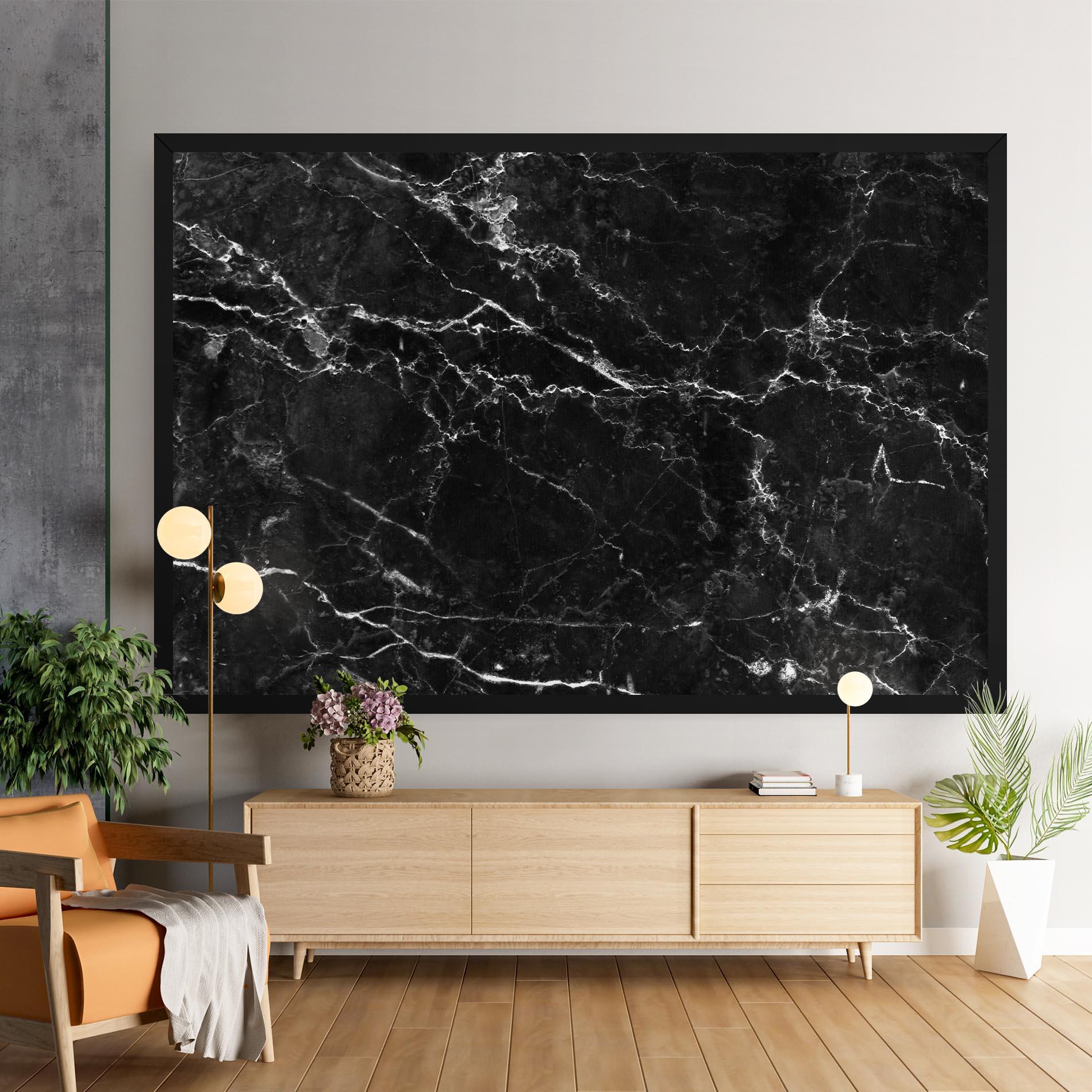 Tablou Canvas Black White Marble mockup 9