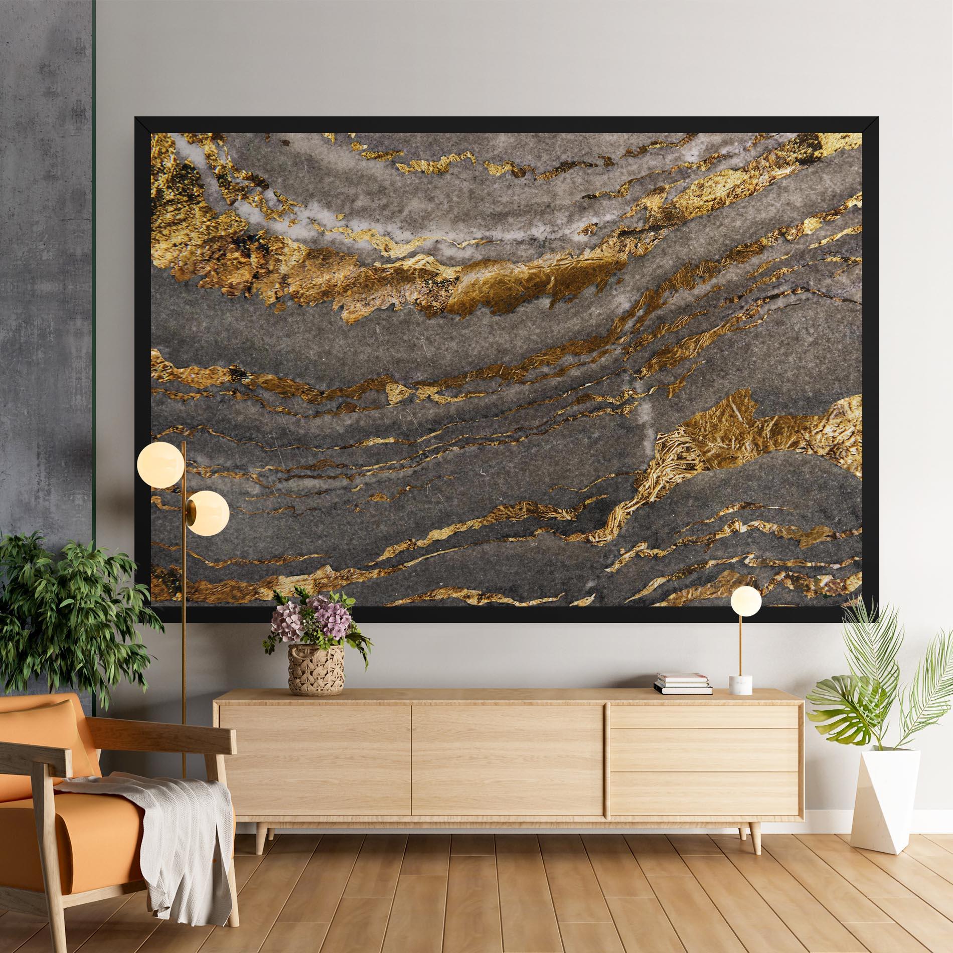 Tablou Canvas Dark Colden Grey mockup 9