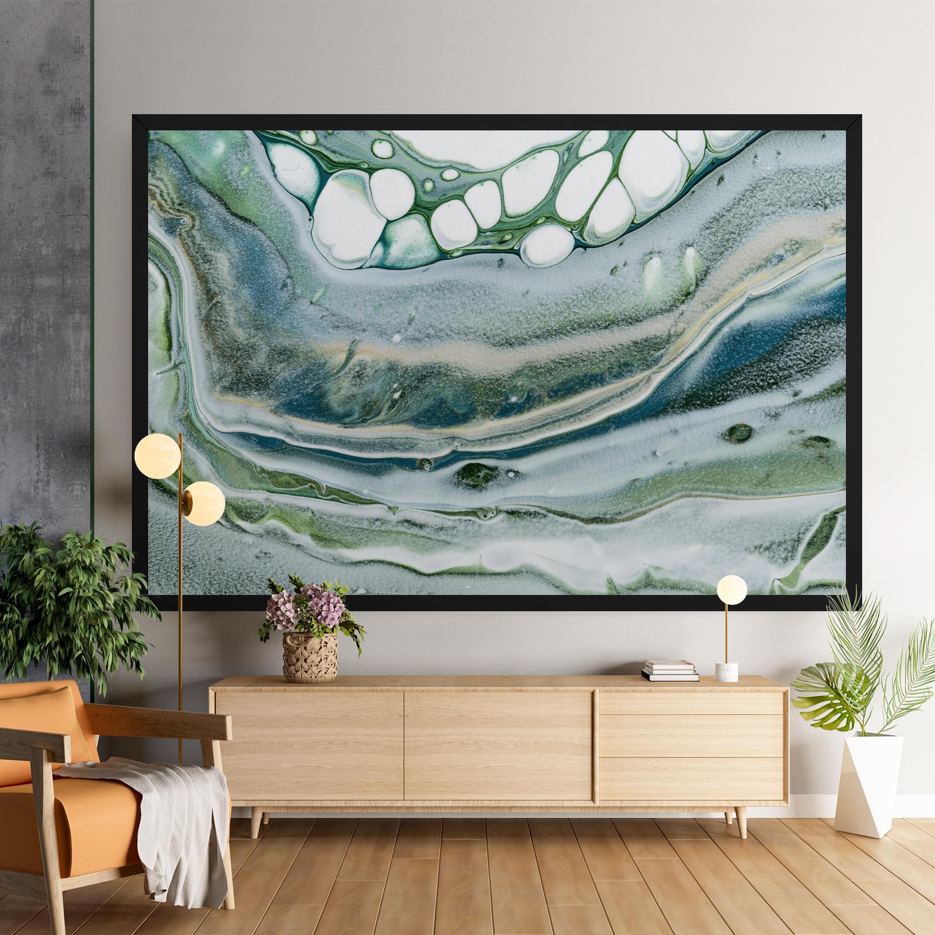 Tablou Canvas Dark Green Liquid mockup 9