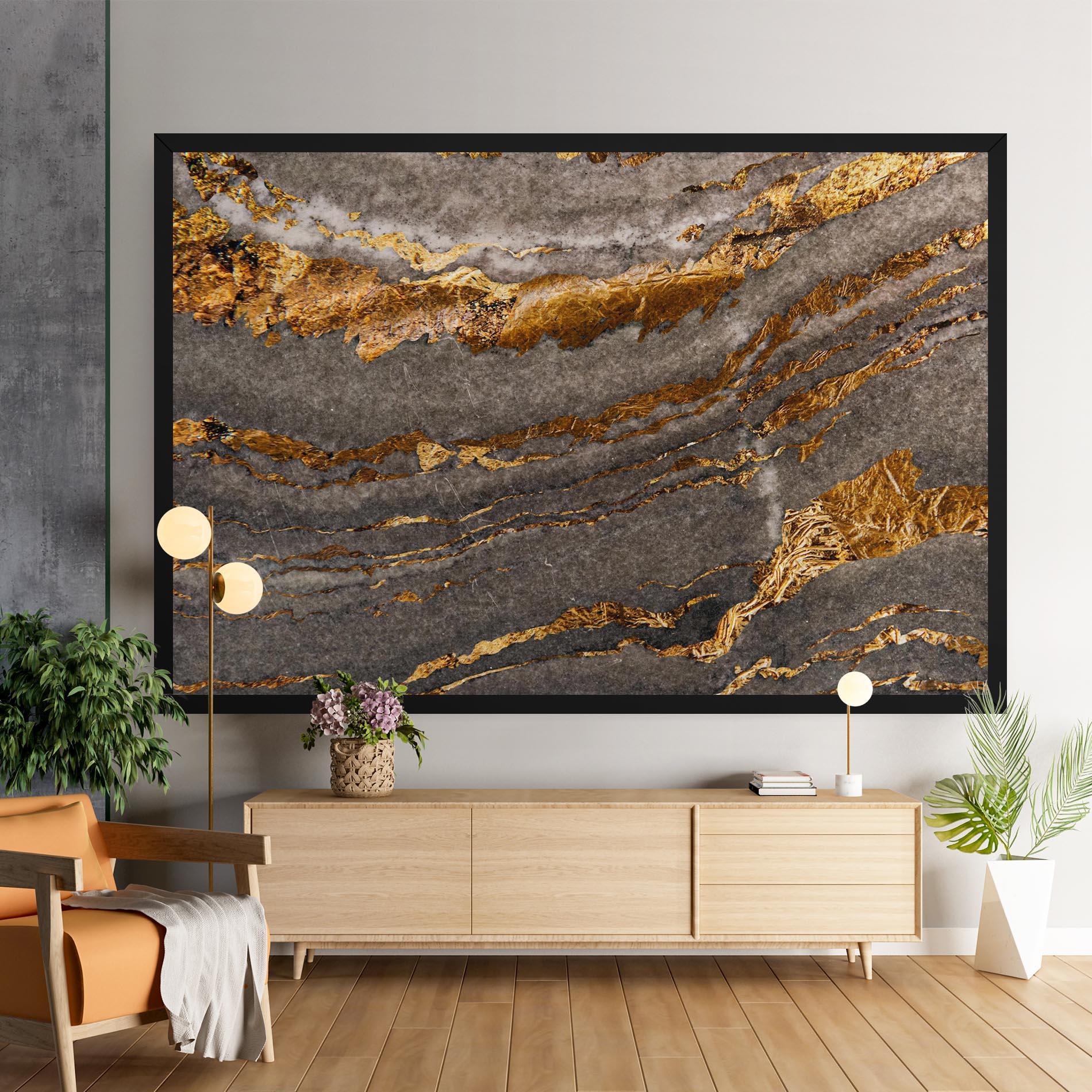 Tablou Canvas Gold Paper Marble mockup 9