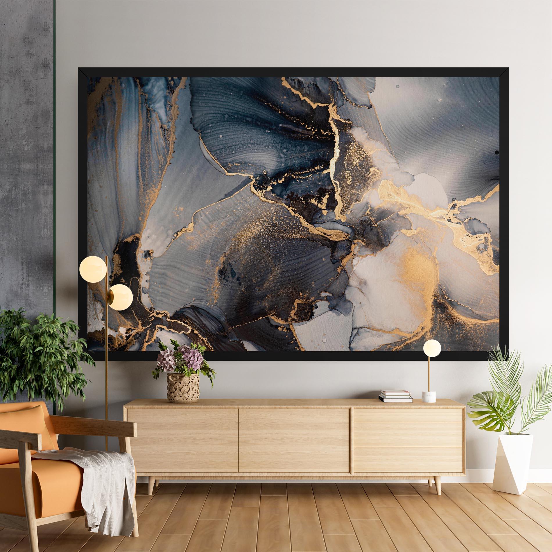 Tablou Canvas Golden Abstract Marble mockup 9