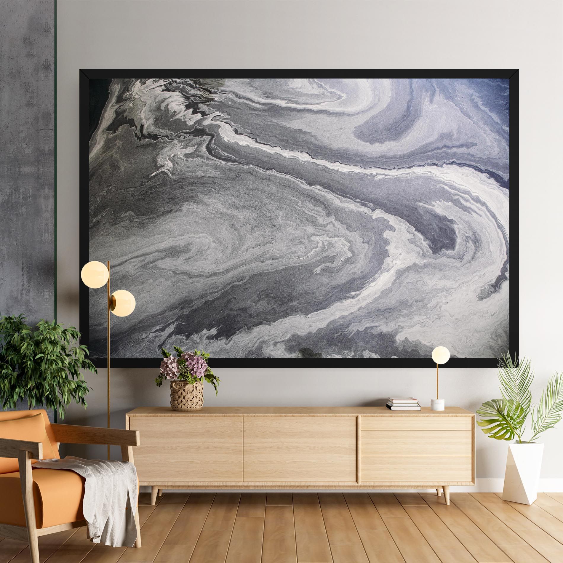 Grey Liquid Marble mockup 9