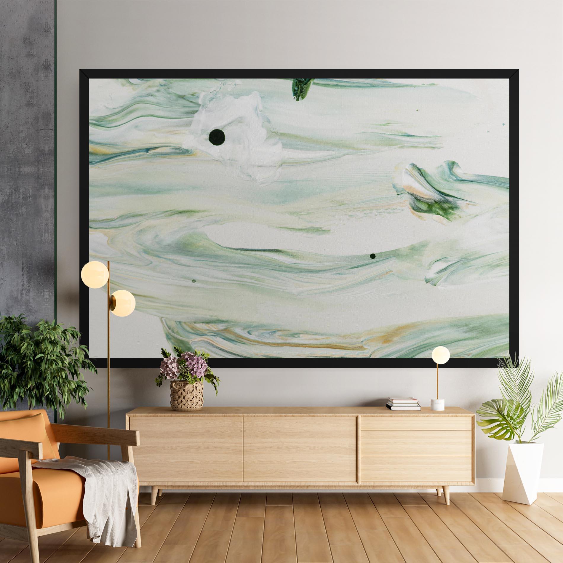 Tablou Canvas Light Green Painting mockup 9