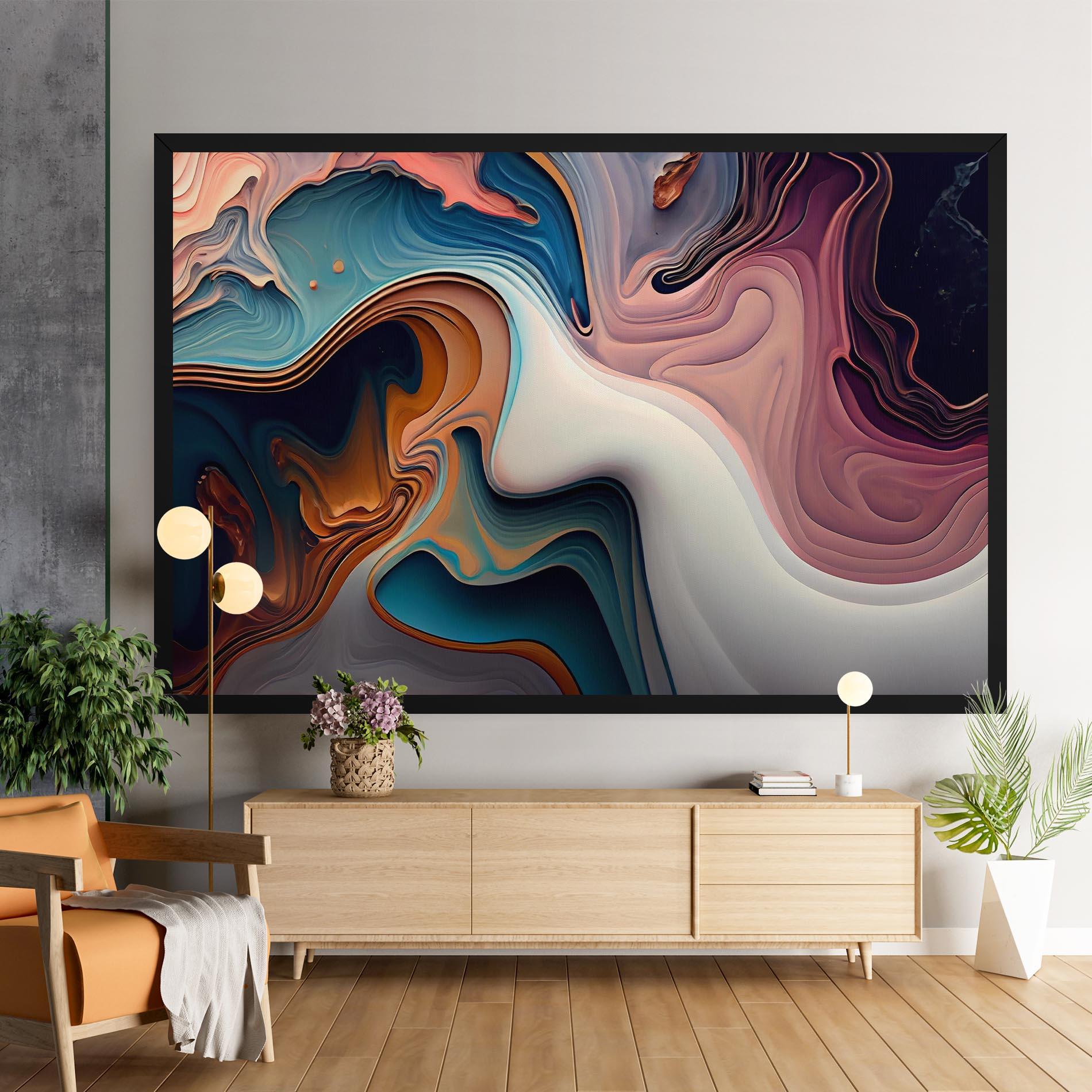 Tablou Canvas Mixed Colors Marble mockup 9