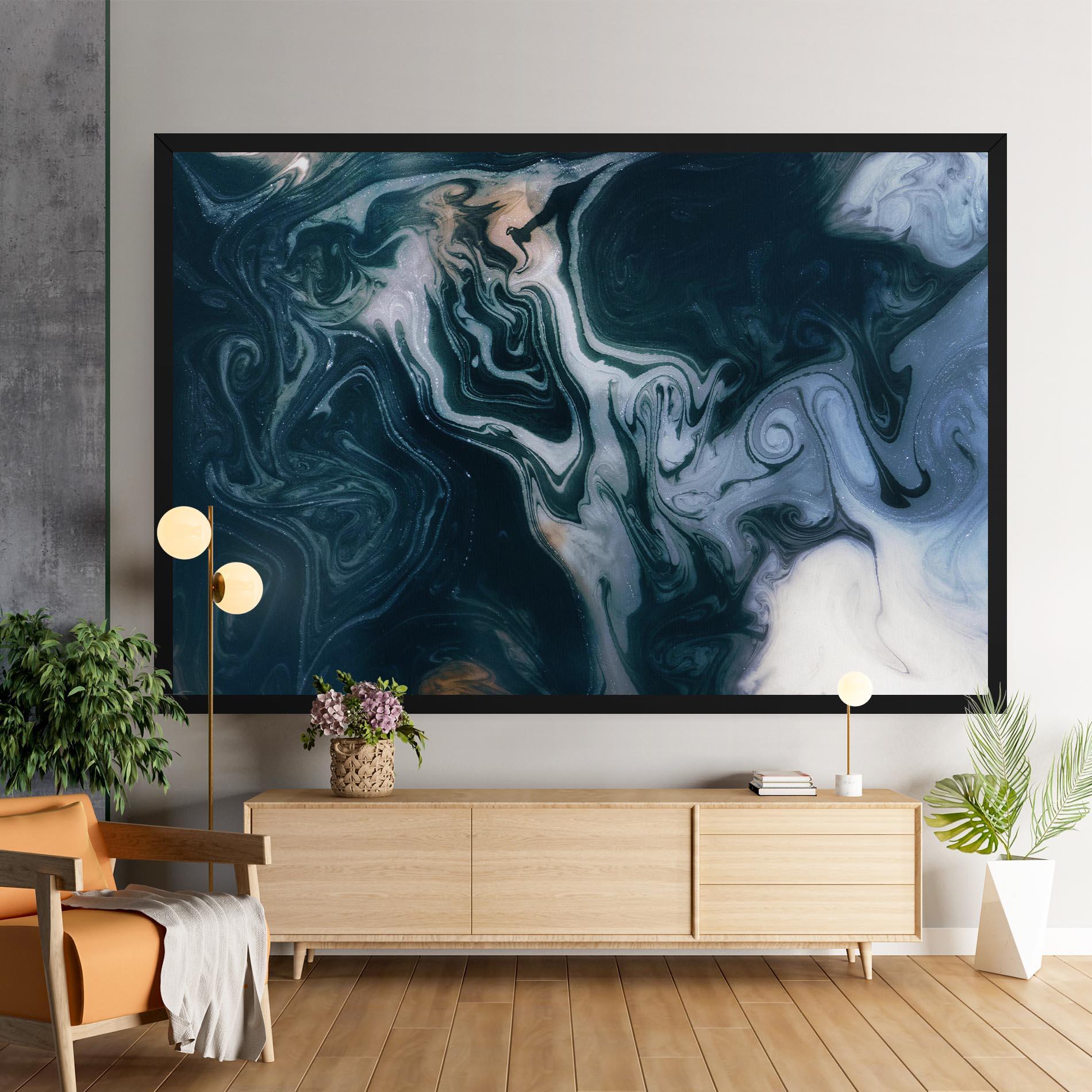 Tablou Canvas Ocean Dark Blue mockup 9