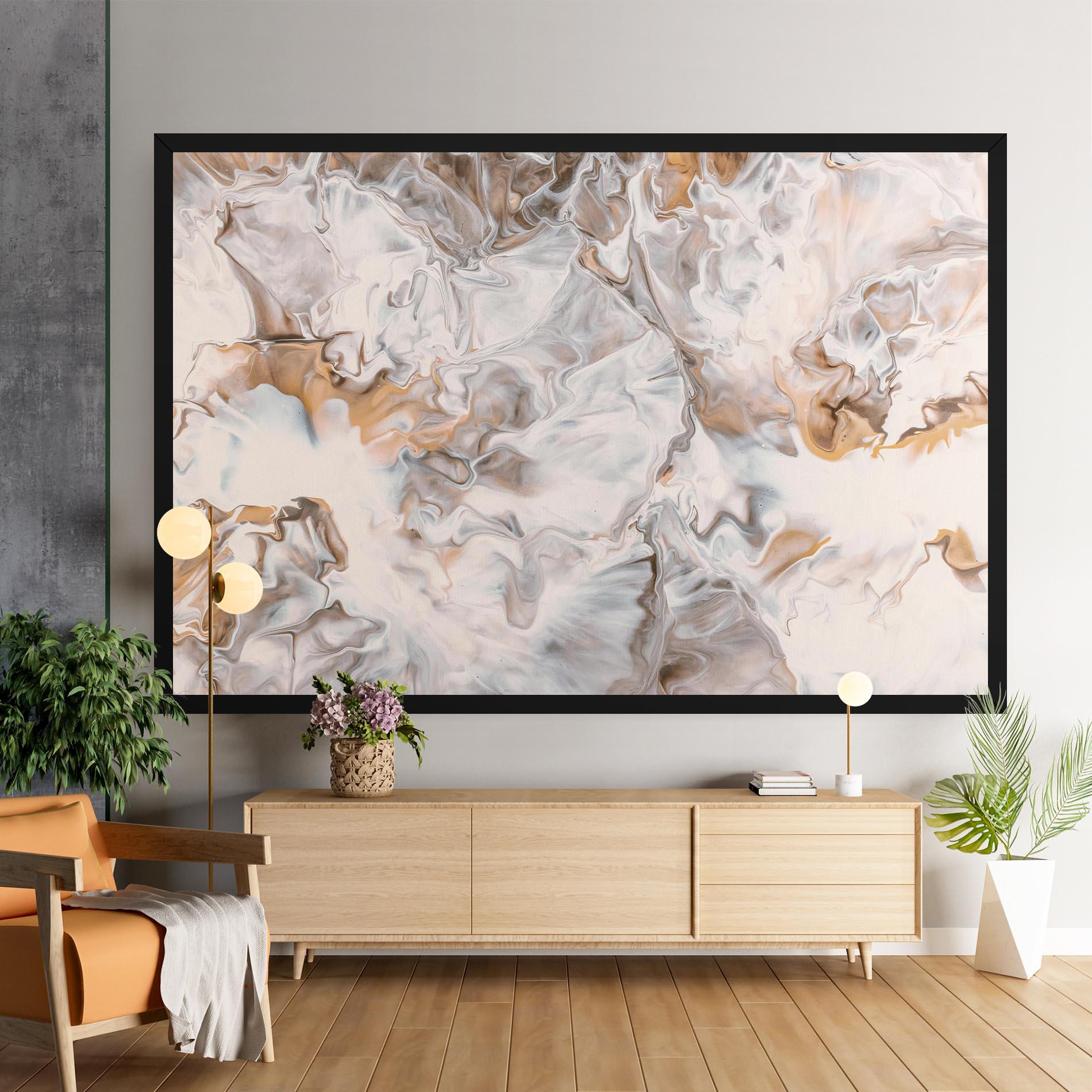 Tablou Canvas White Gold Abstract mockup 9