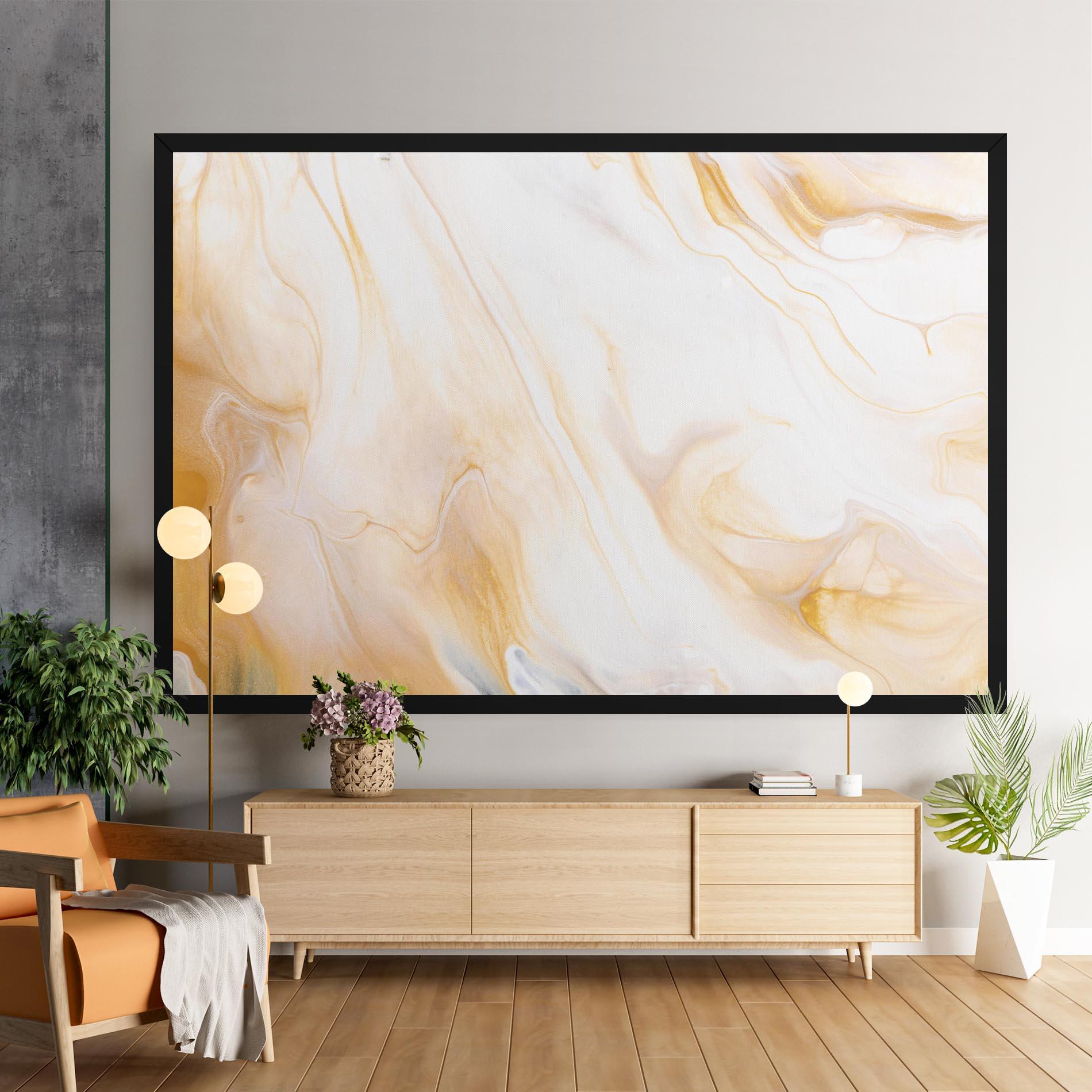 Tablou Canvas White Yellow Marble mockup 9