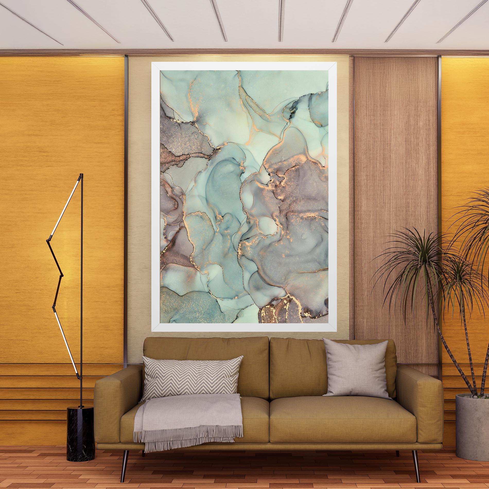 Tablou Canvas Abstract Turquoise Marble mockup 9