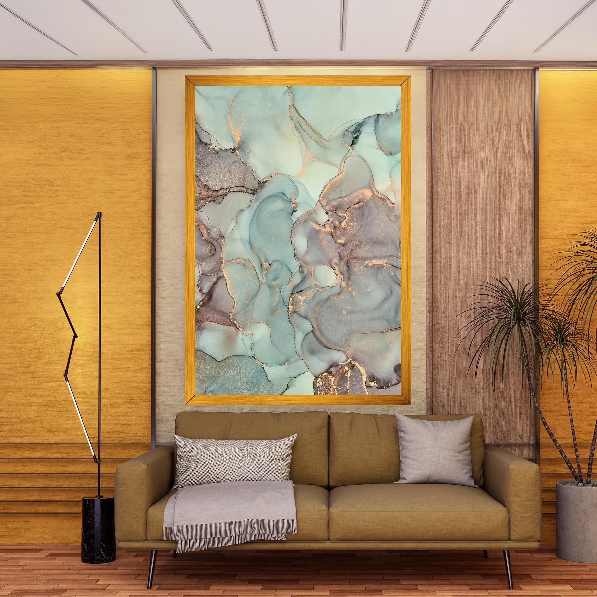 Tablou Canvas Abstract Turquoise Marble mockup 9