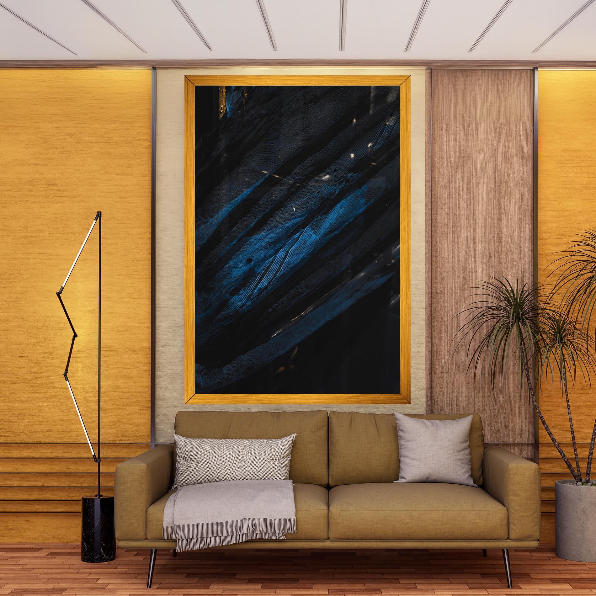 Tablou Canvas Blue Lines mockup 9