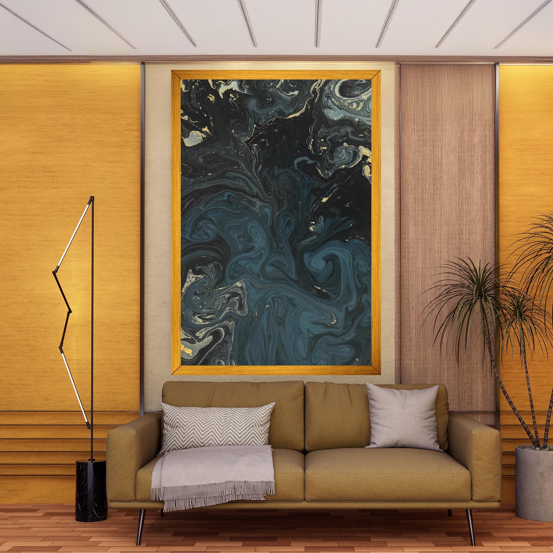 Tablou Canvas Dark Blue Marble mockup 9