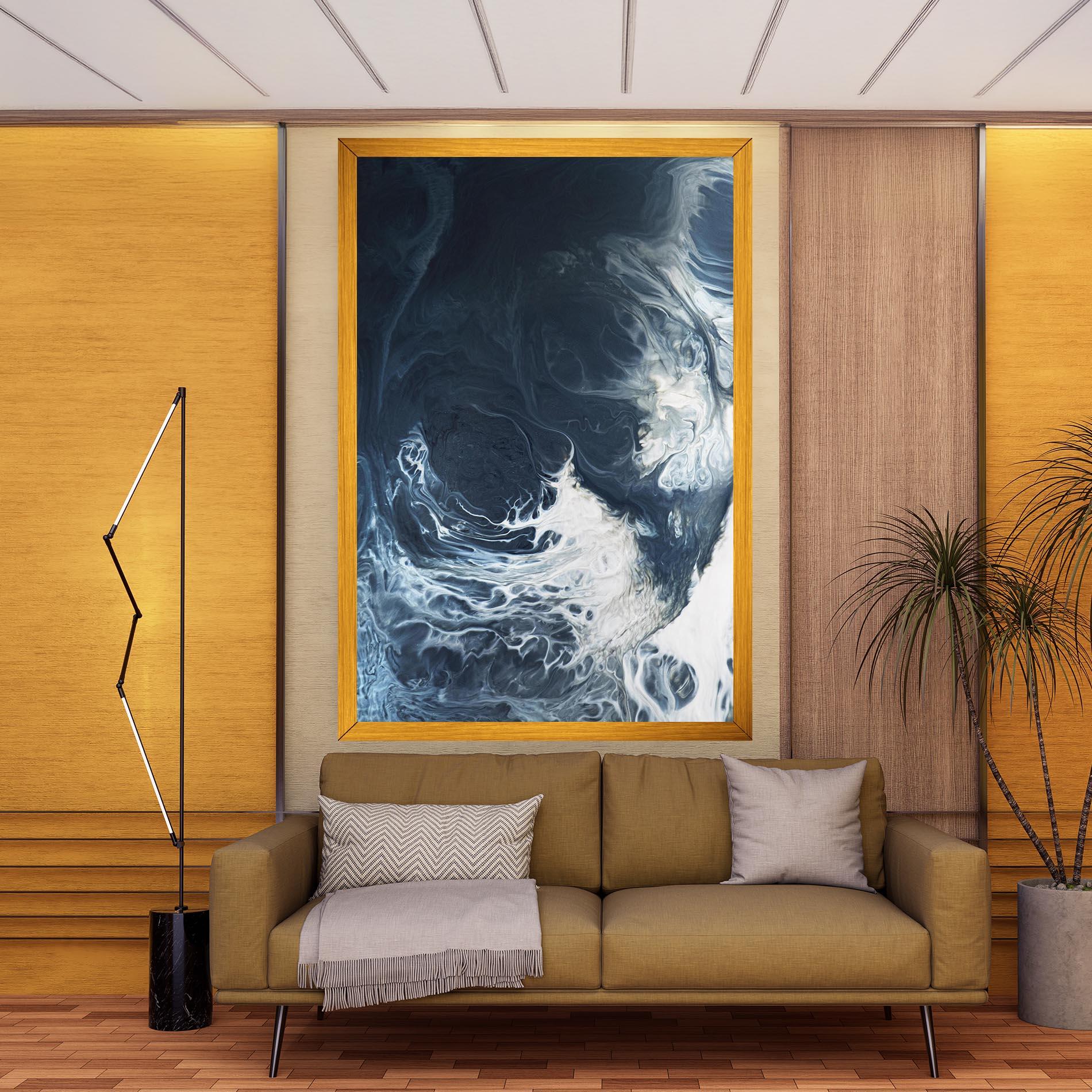 Tablou Canvas Dark Blue Wave mockup 9