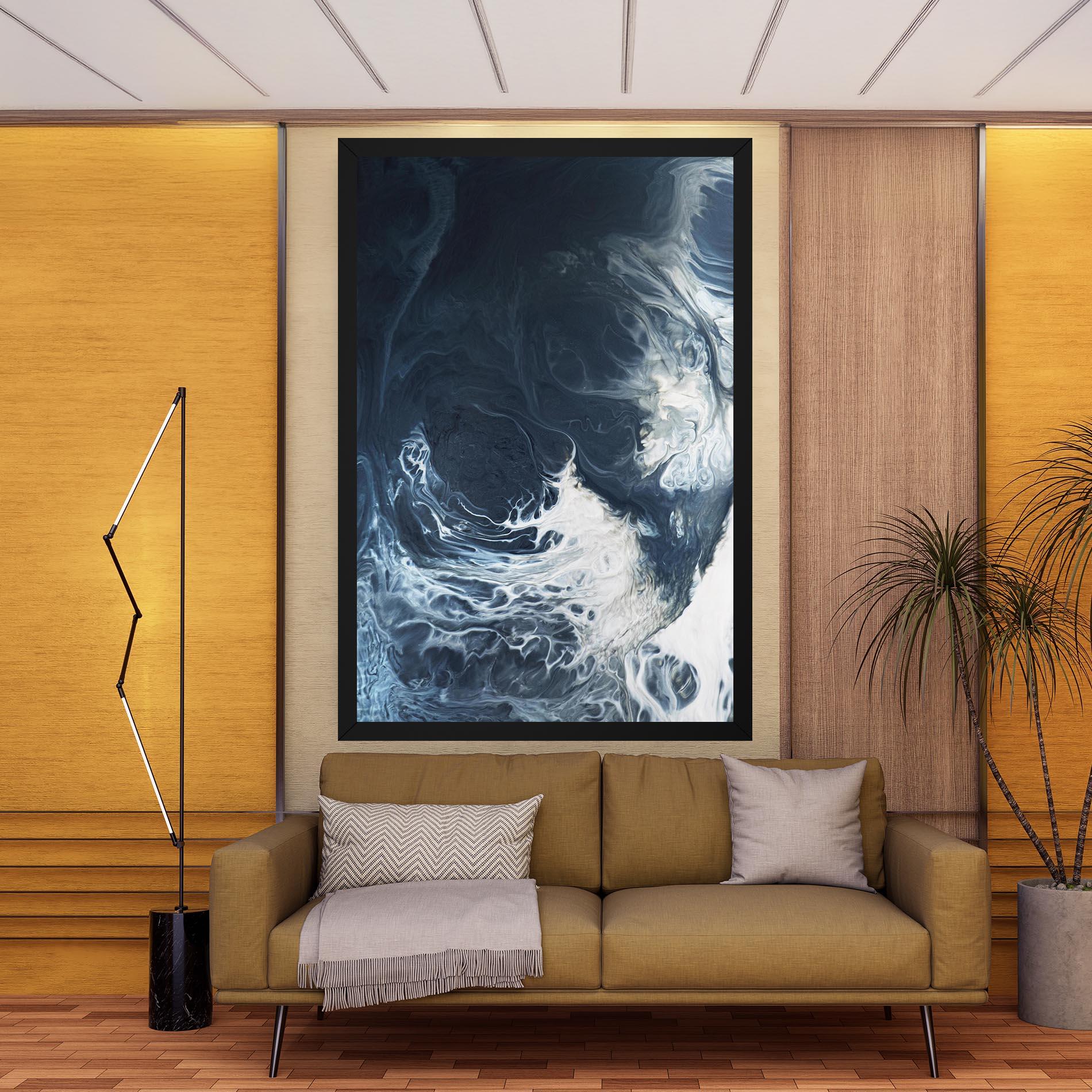 Tablou Canvas Dark Blue Wave mockup 9