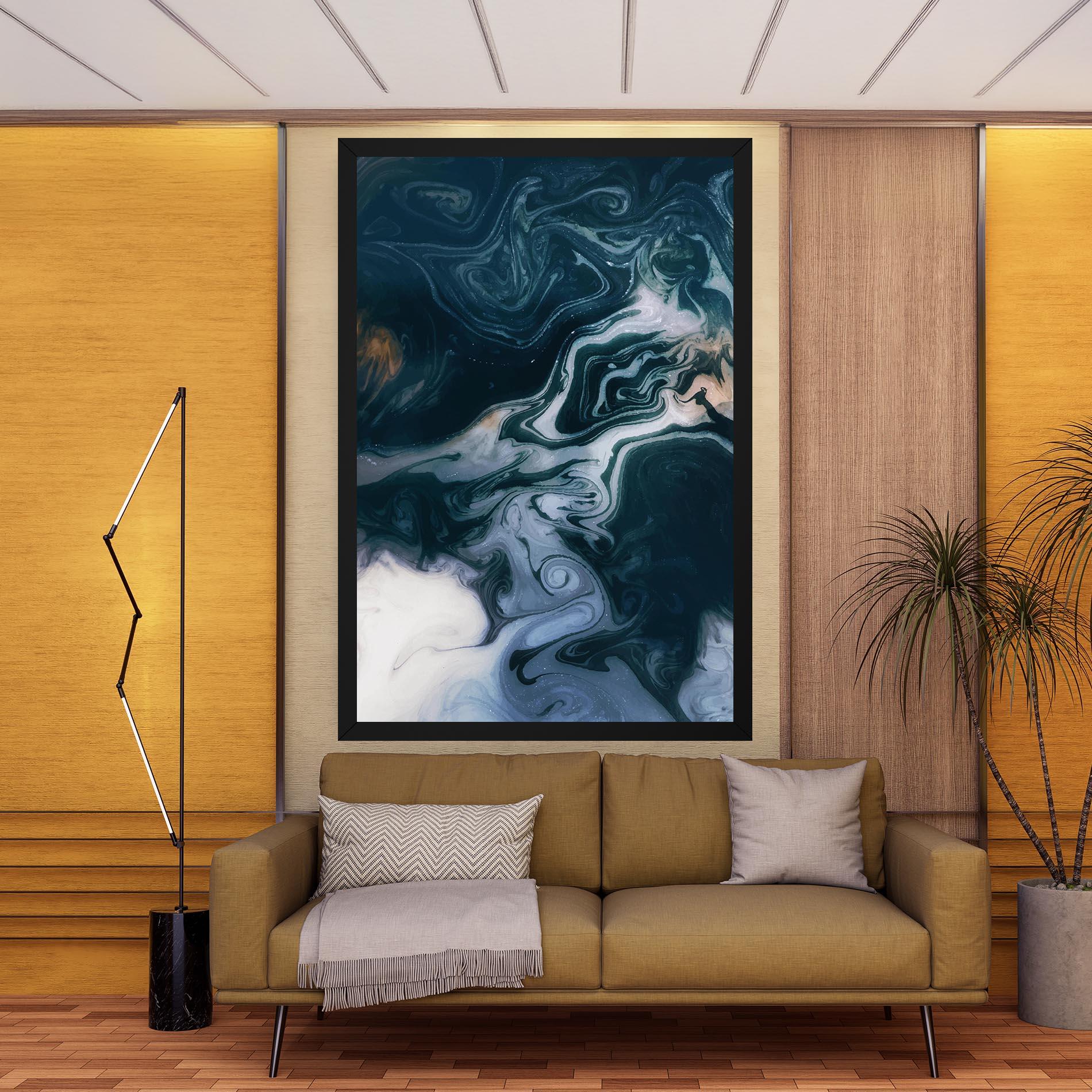 Tablou Canvas Dark Blue With White mockup 9