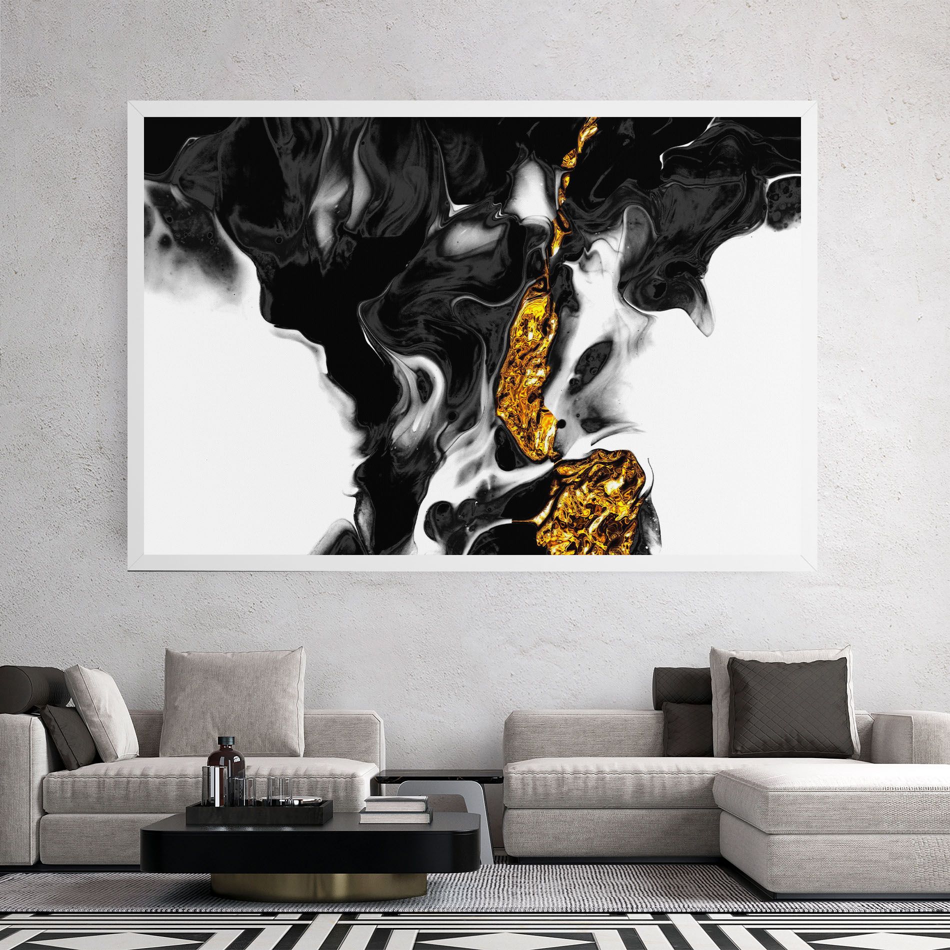 Abstract Black And Gold mockup 2