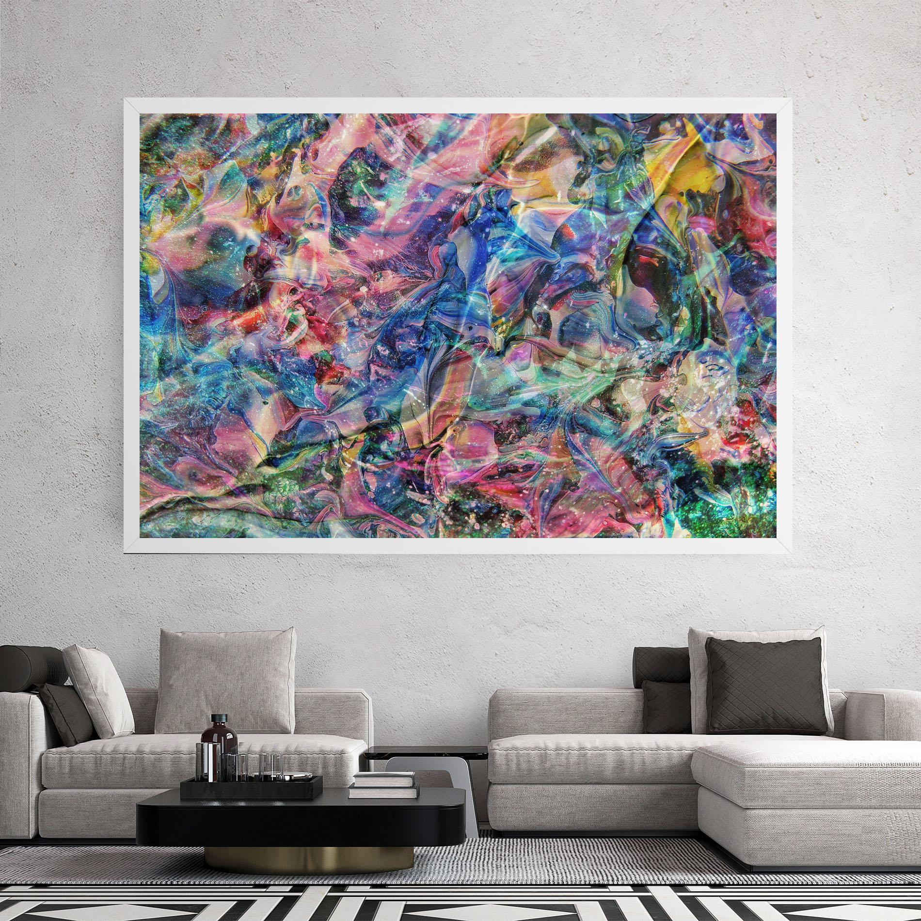 Tablou Canvas Abstract Colourful Glass mockup 2