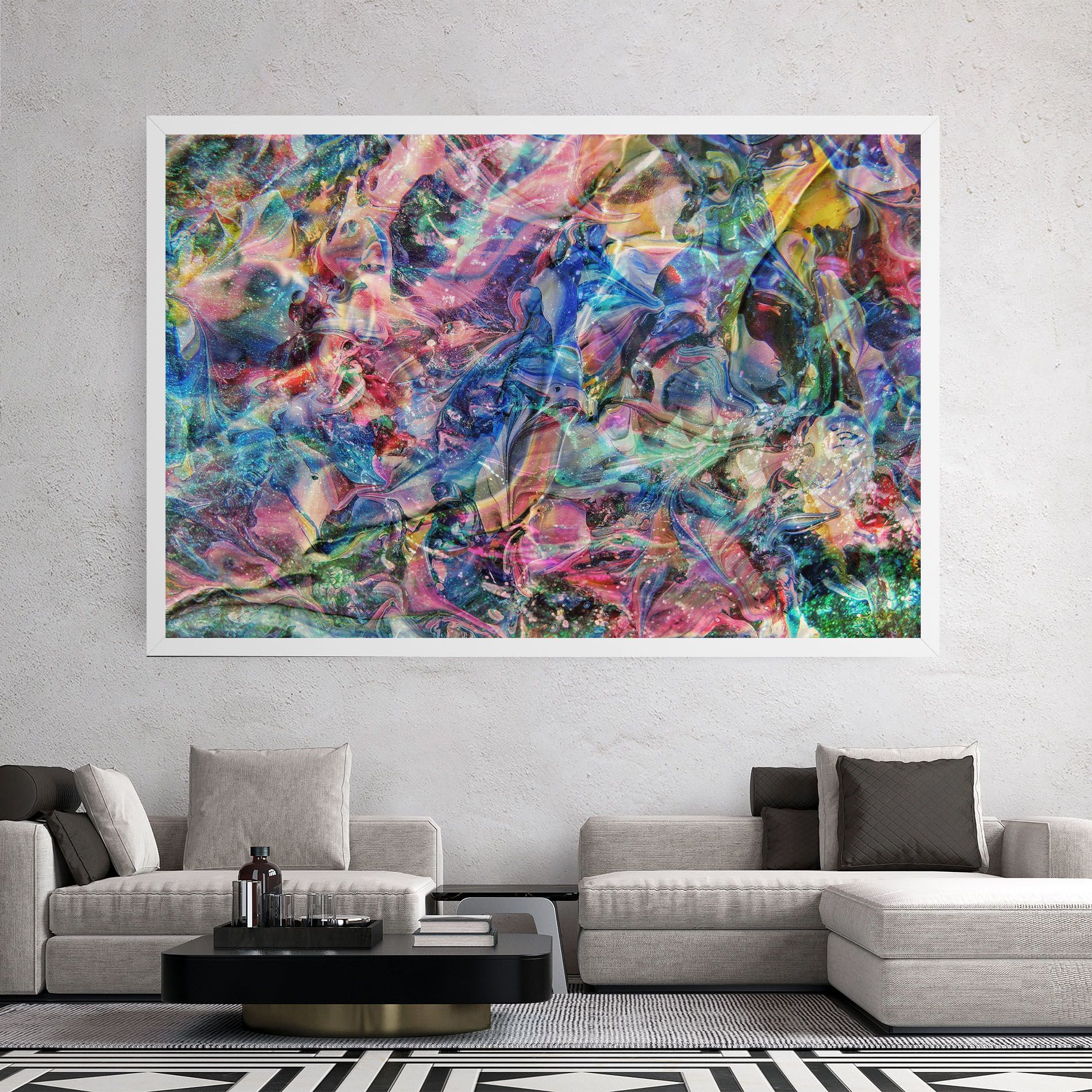 Abstract Colourful Glass mockup 2