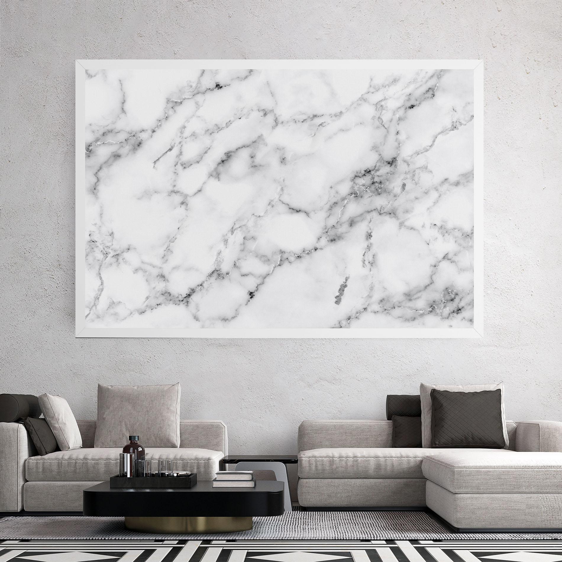 Tablou Canvas Basic White Marble mockup 2