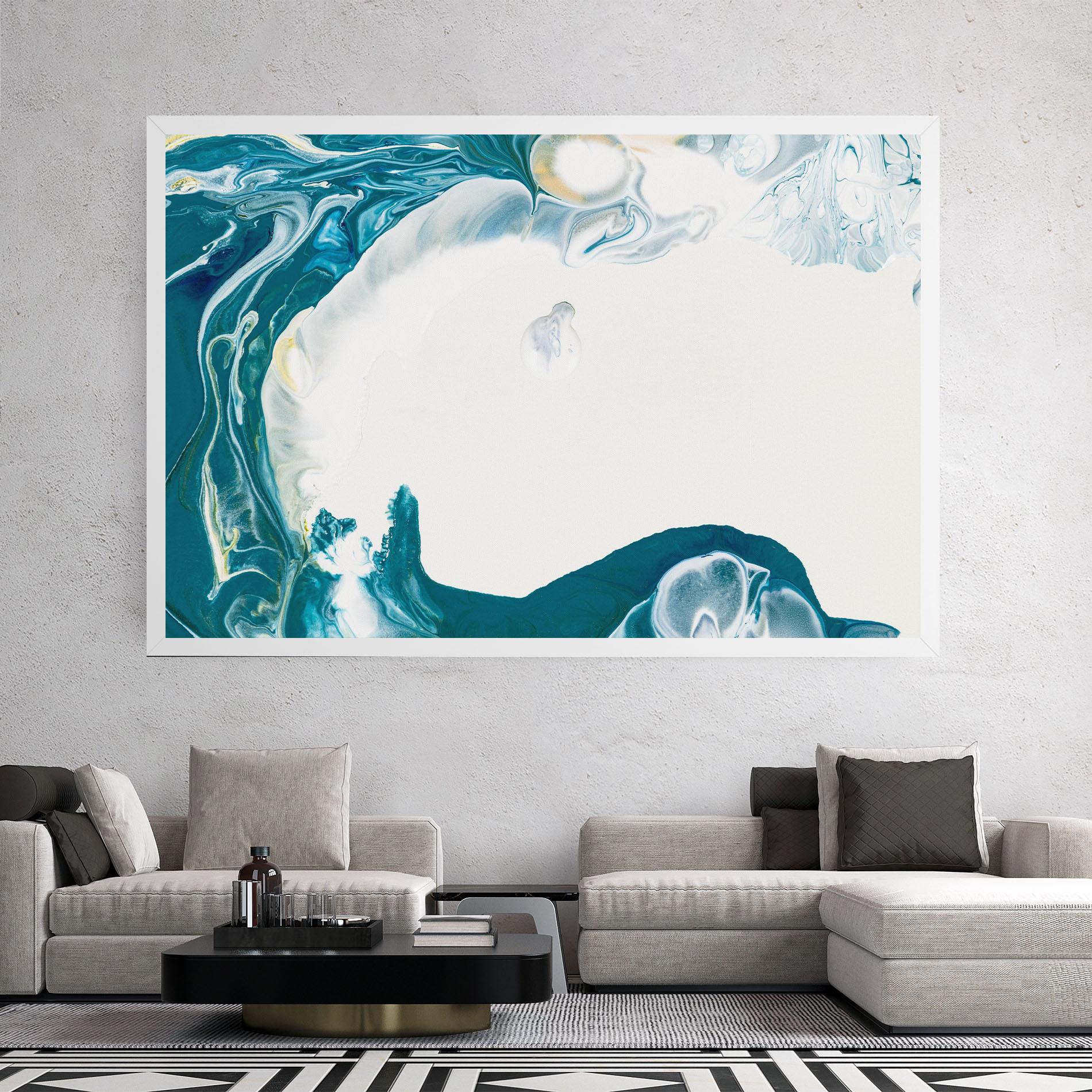 Tablou Canvas Beautiful Blue Paiting mockup 2