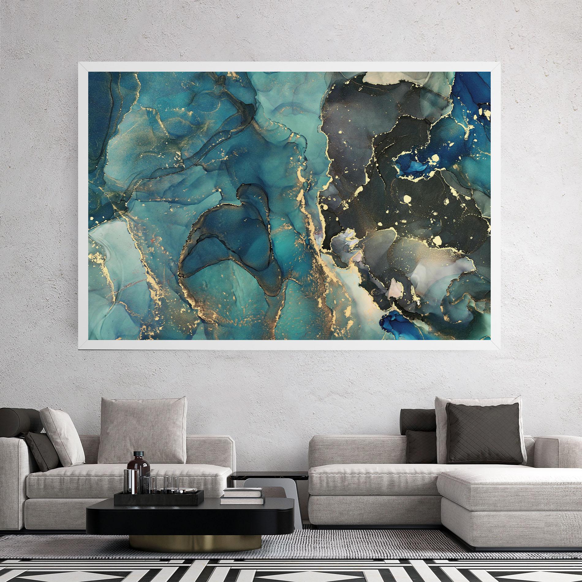 Tablou Canvas Blue Marble mockup 2