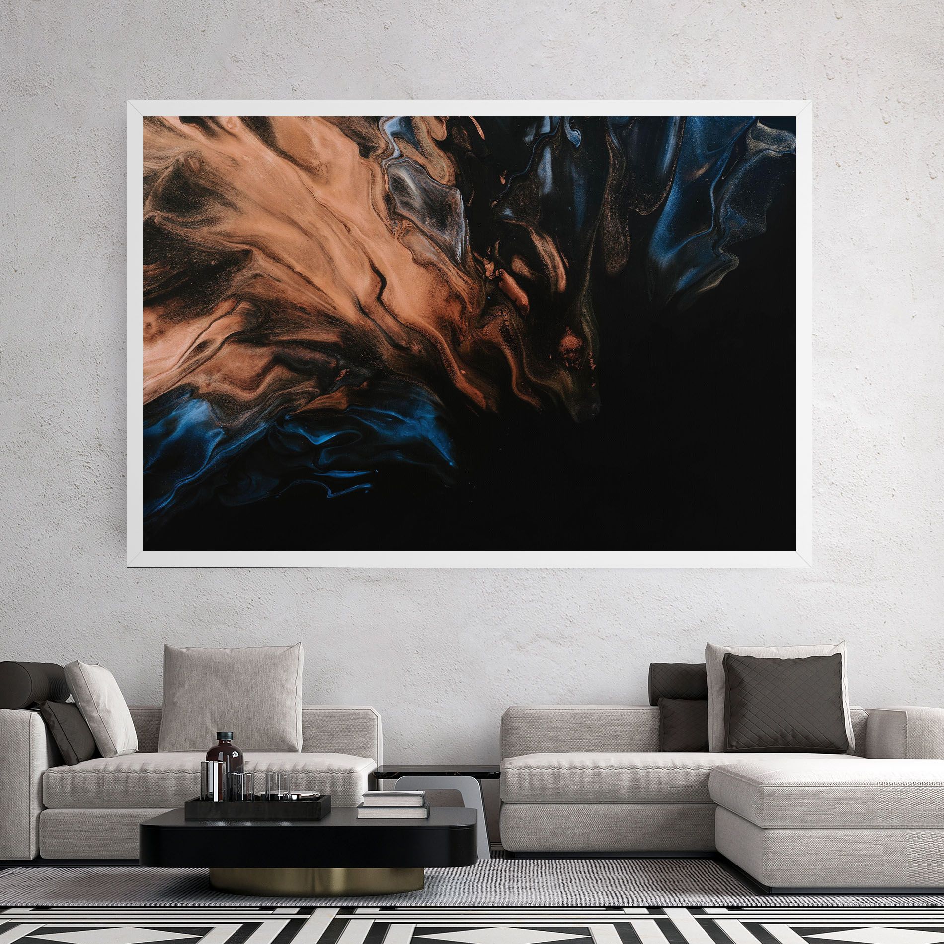 Dark Flame Abstract mockup 2