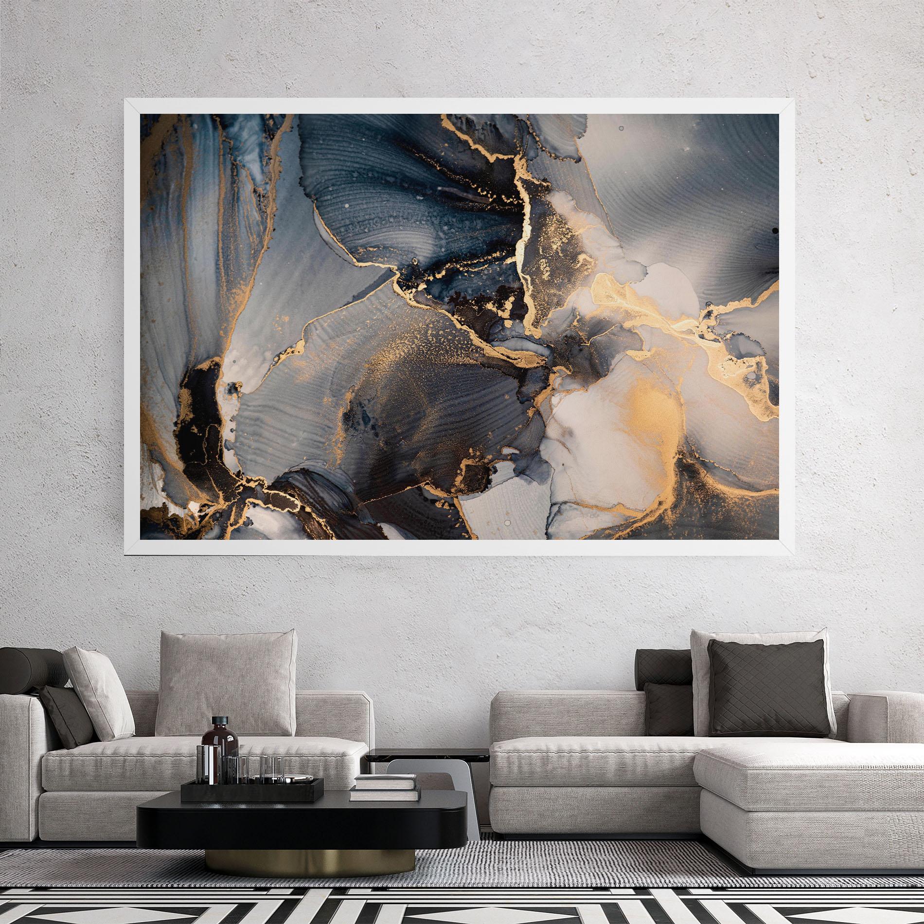 Tablou Canvas Golden Abstract Marble mockup 2