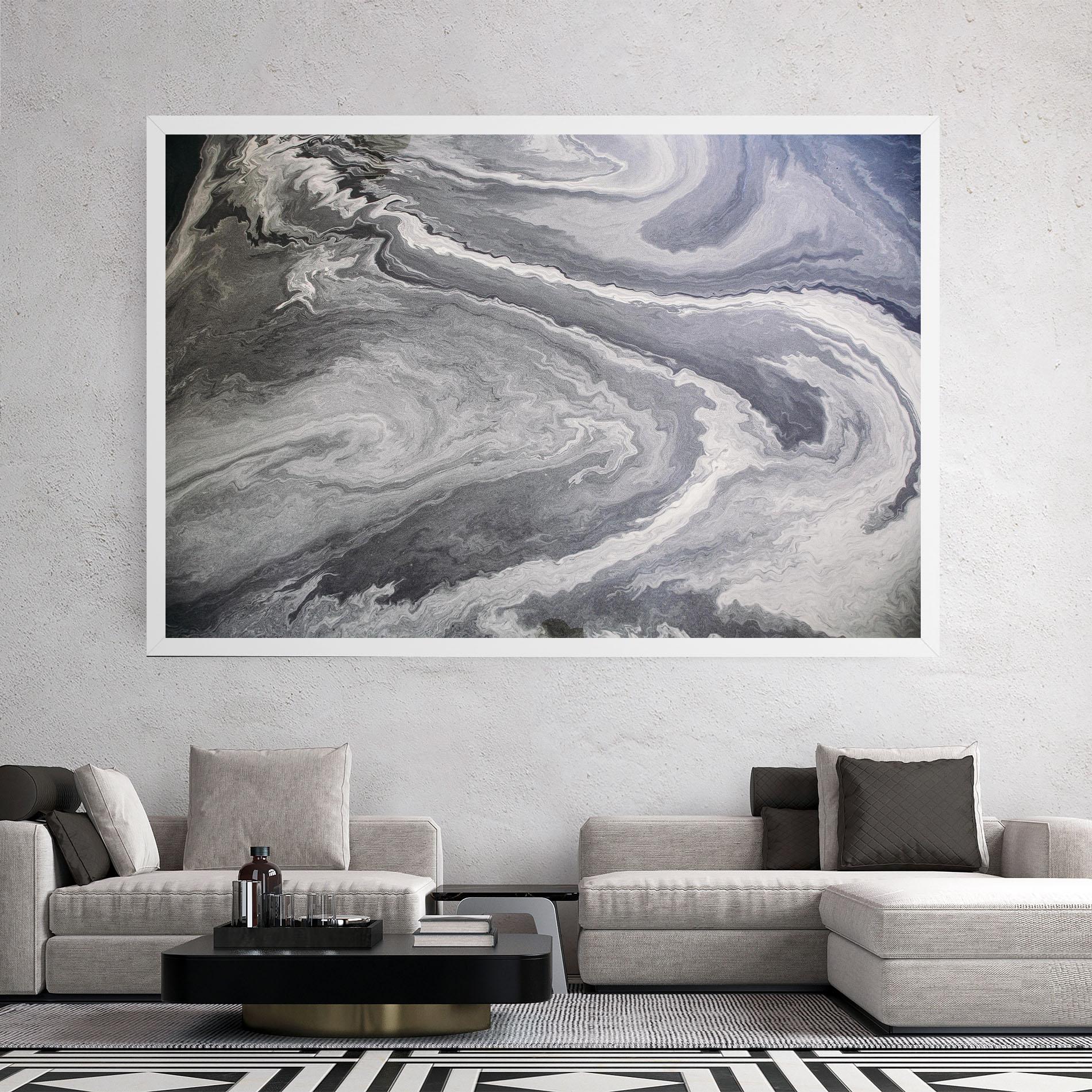 Tablou Canvas Grey Liquid Marble mockup 2