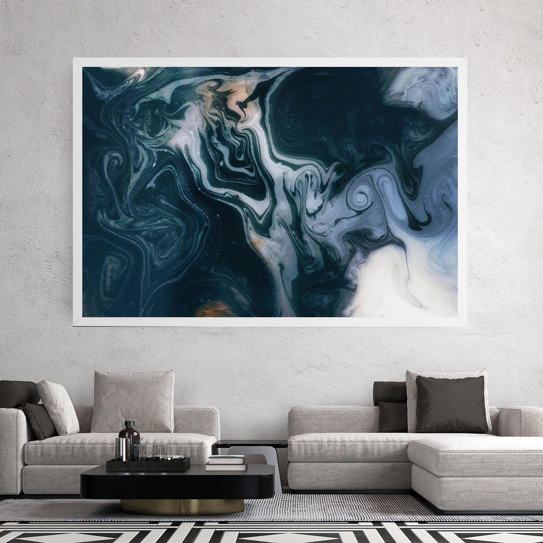 Tablou Canvas Ocean Dark Blue mockup 2