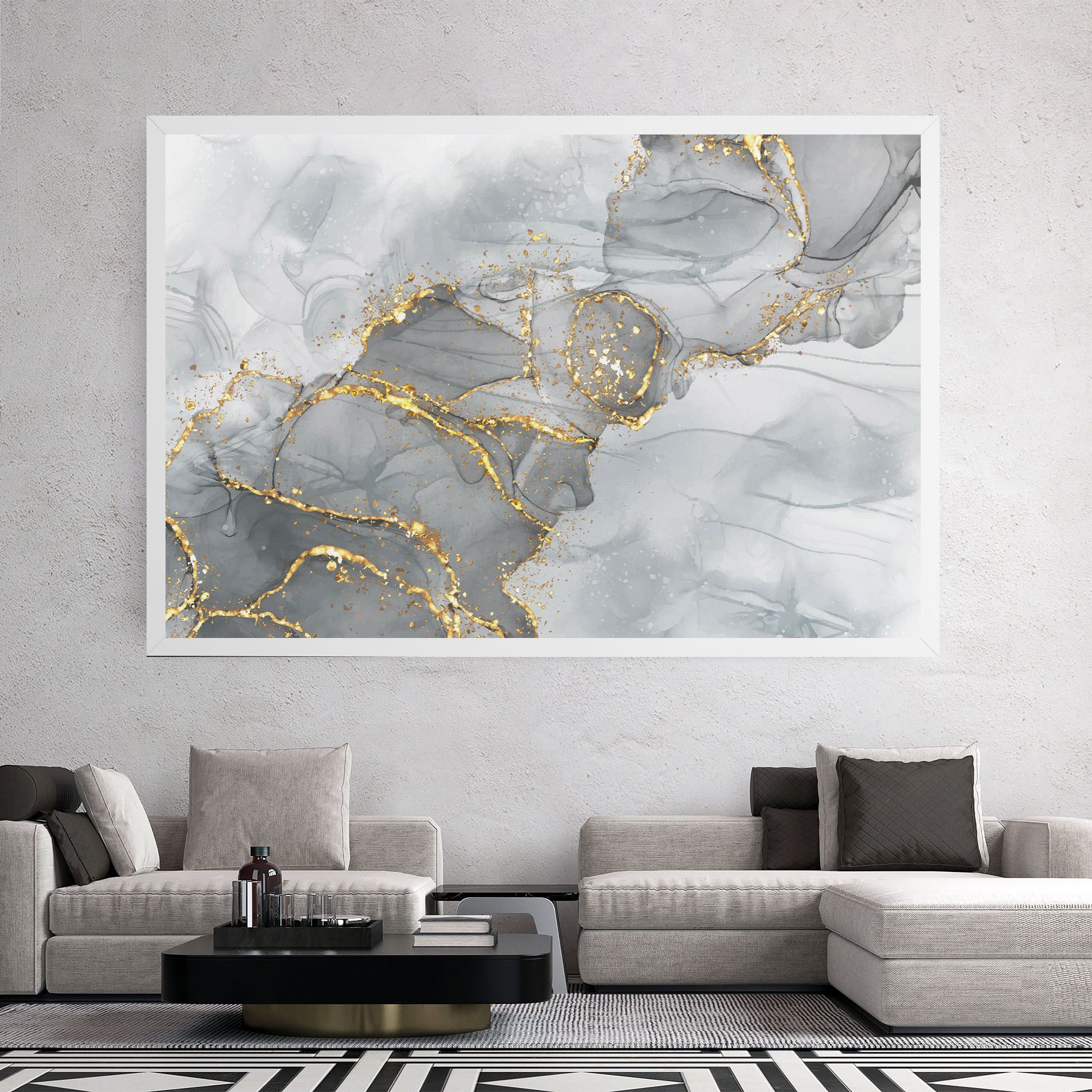 White Ink Marble mockup 2