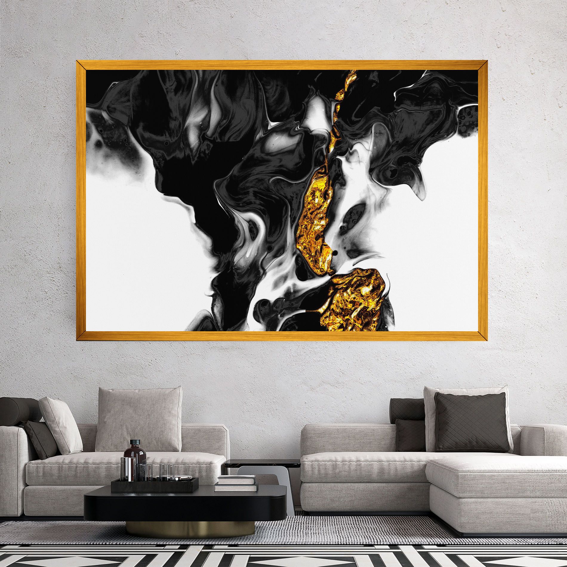 Abstract Black And Gold mockup 2
