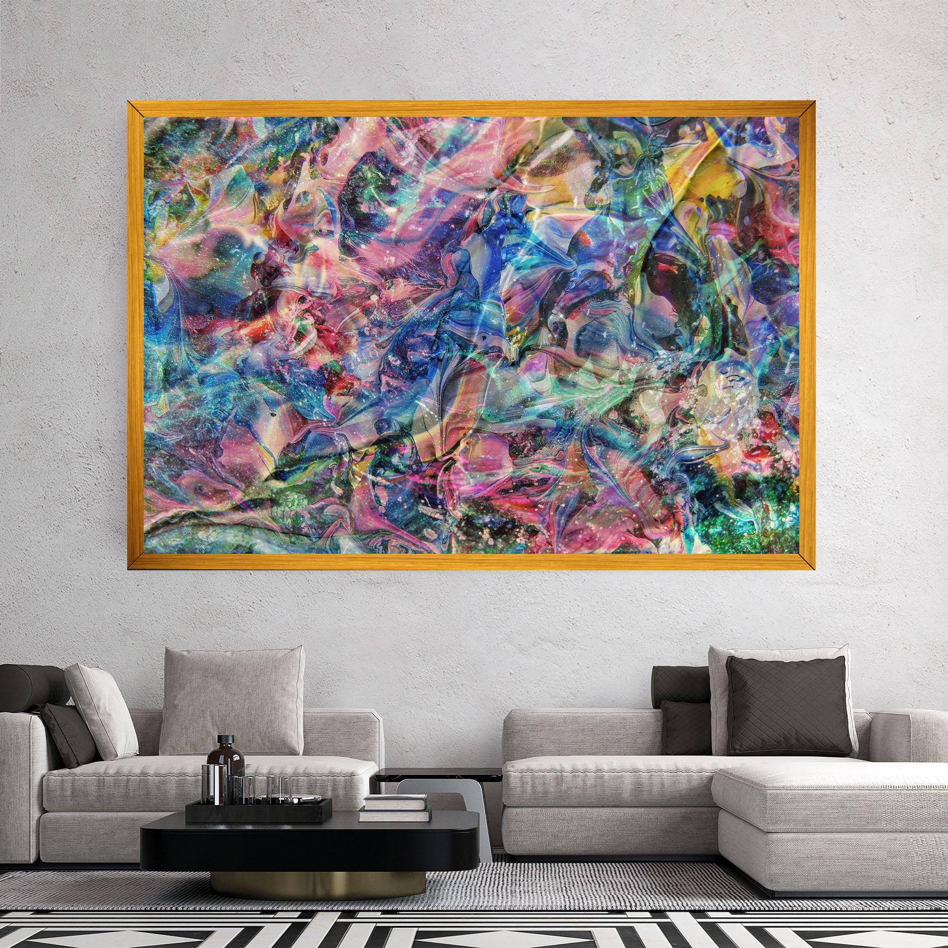 Tablou Canvas Abstract Colourful Glass mockup 2