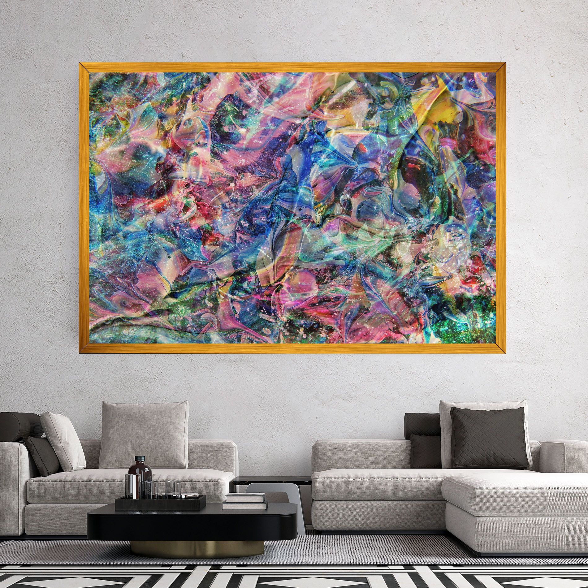 Abstract Colourful Glass mockup 2