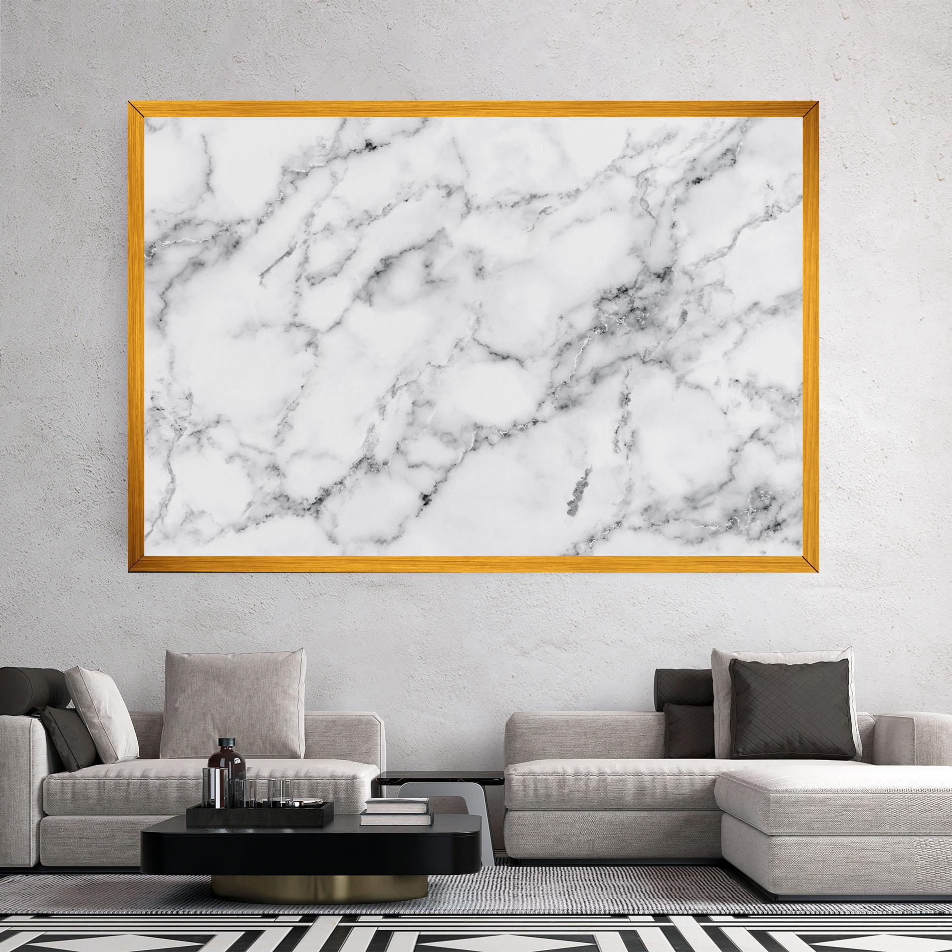 Tablou Canvas Basic White Marble mockup 2