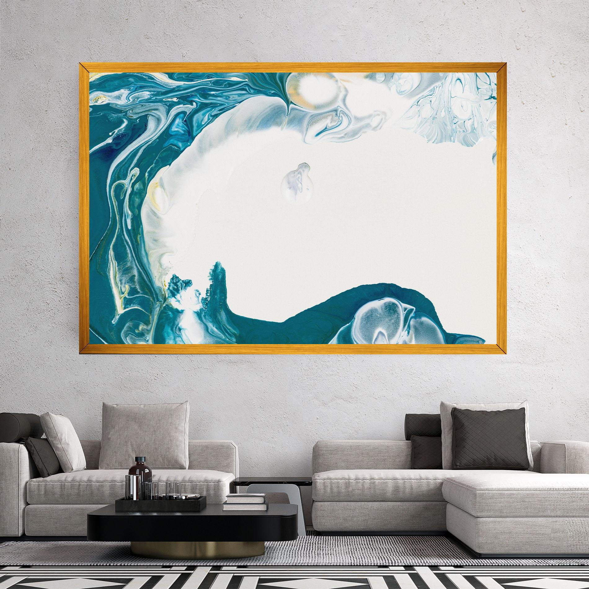 Tablou Canvas Beautiful Blue Paiting mockup 2