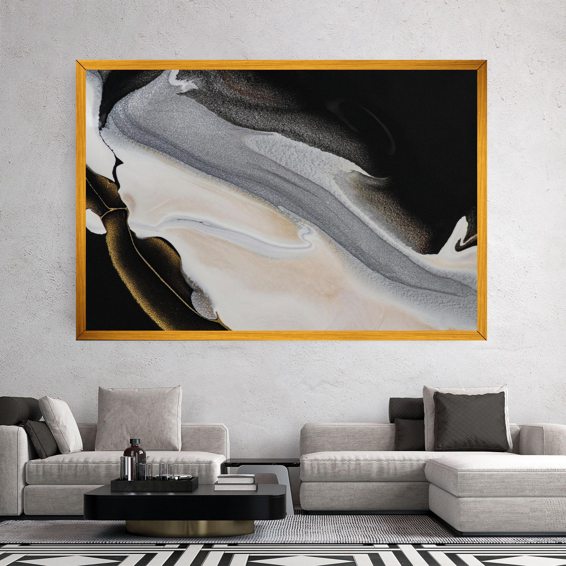 Tablou Canvas Black Light Grey mockup 2