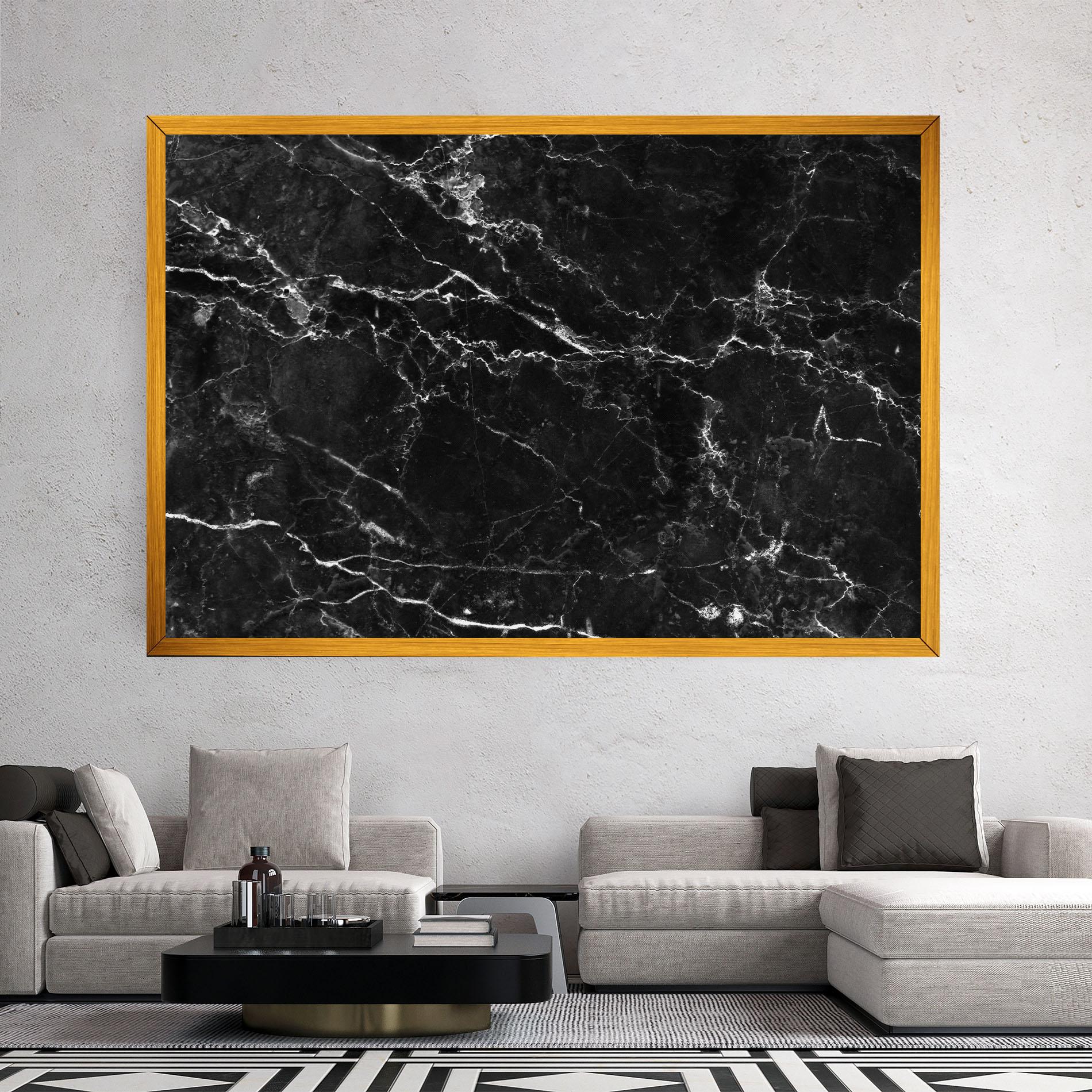 Tablou Canvas Black White Marble mockup 2