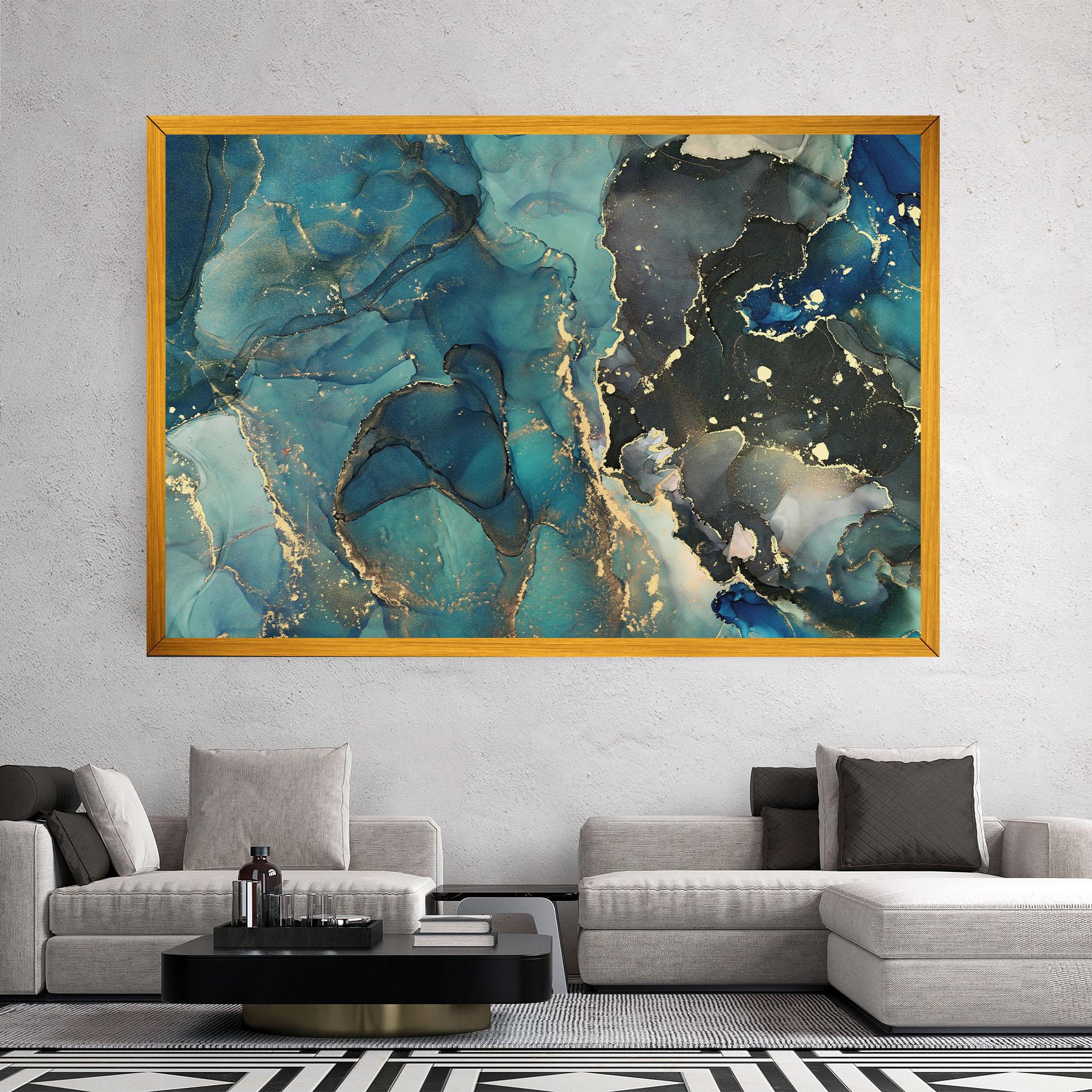 Tablou Canvas Blue Marble mockup 2