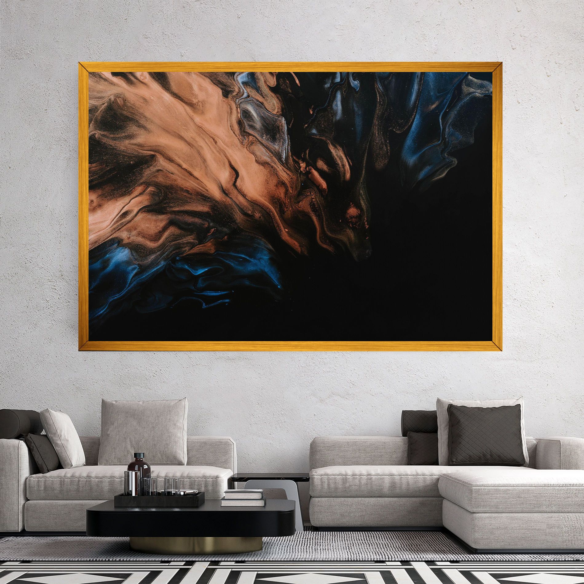 Dark Flame Abstract mockup 2