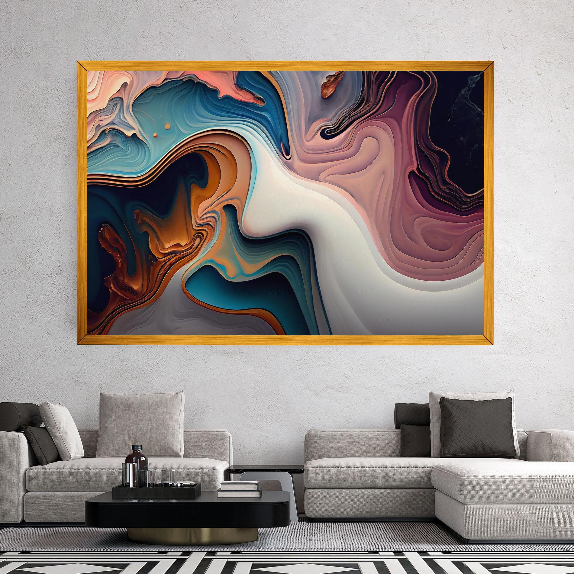 Tablou Canvas Mixed Colors Marble mockup 2