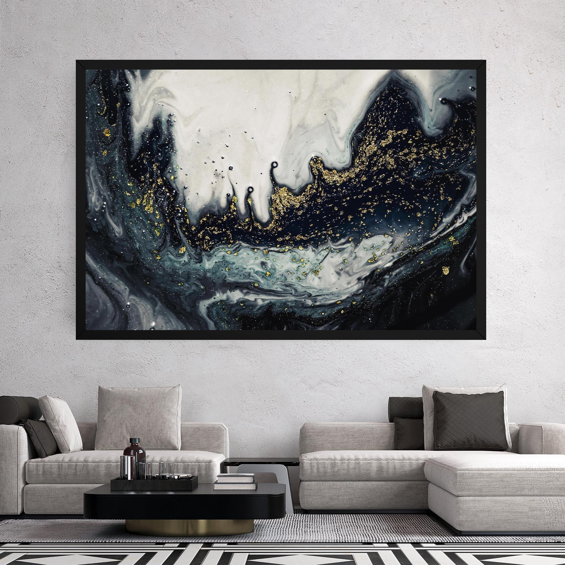 Tablou Canvas Abstract Black mockup 2